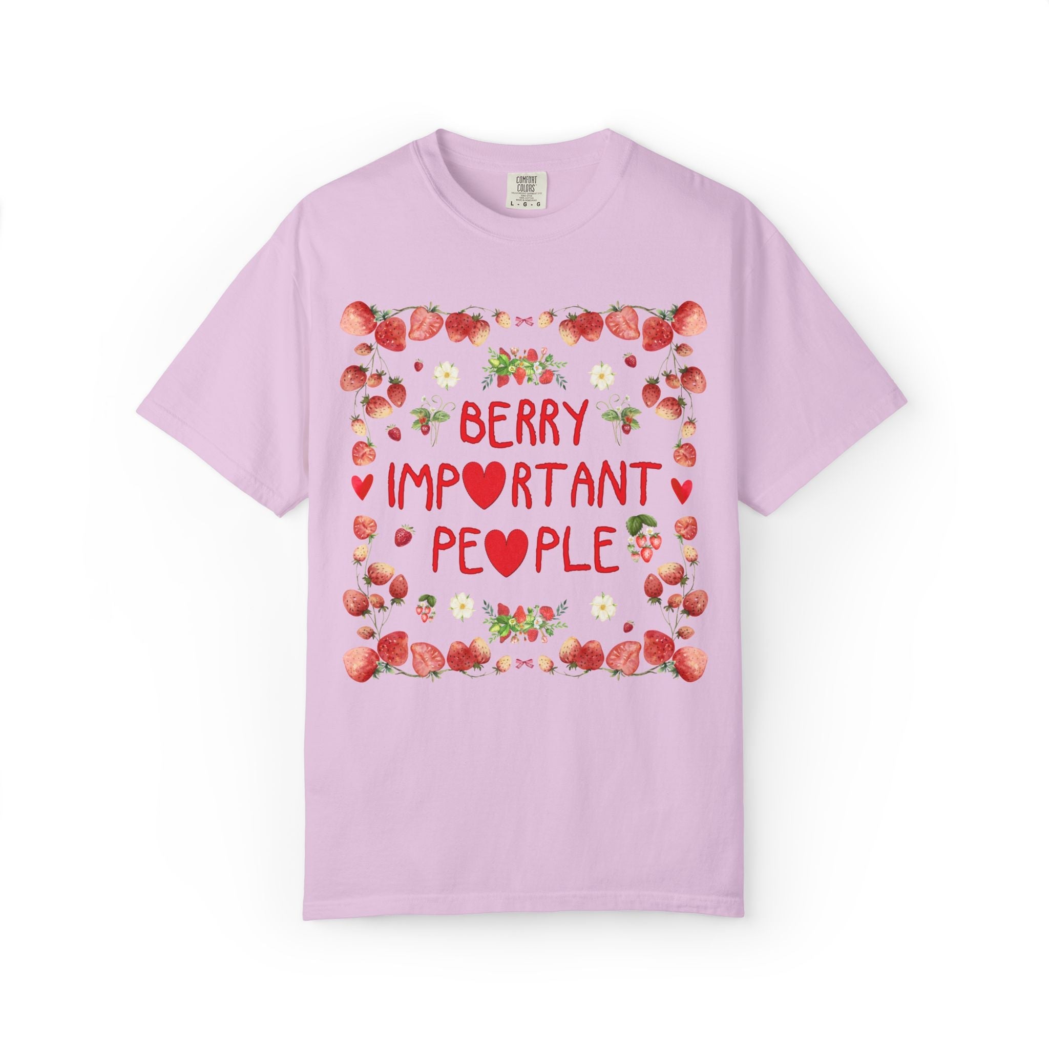 Berry in Love and Berry Important People Bachelorette T-Shirt with Strawberries, Cute 90s Aesthetic Bride and Bridesmaid Matching Tees - Opal and June