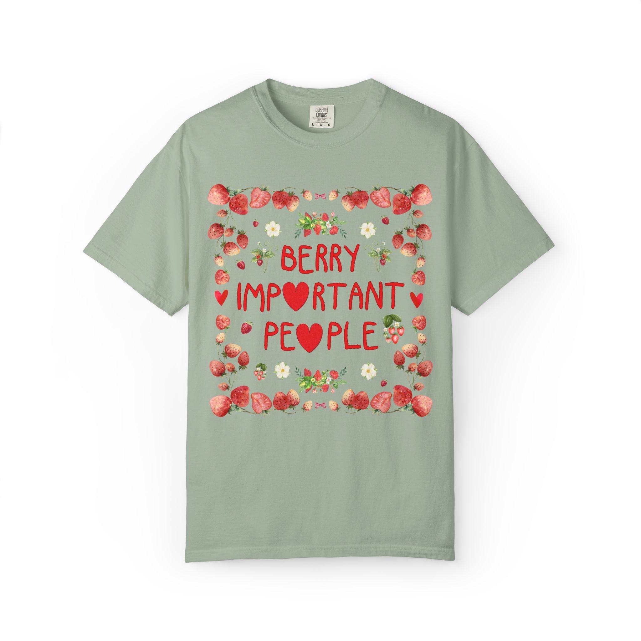 Berry in Love and Berry Important People Bachelorette T-Shirt with Strawberries, Cute 90s Aesthetic Bride and Bridesmaid Matching Tees - Opal and June