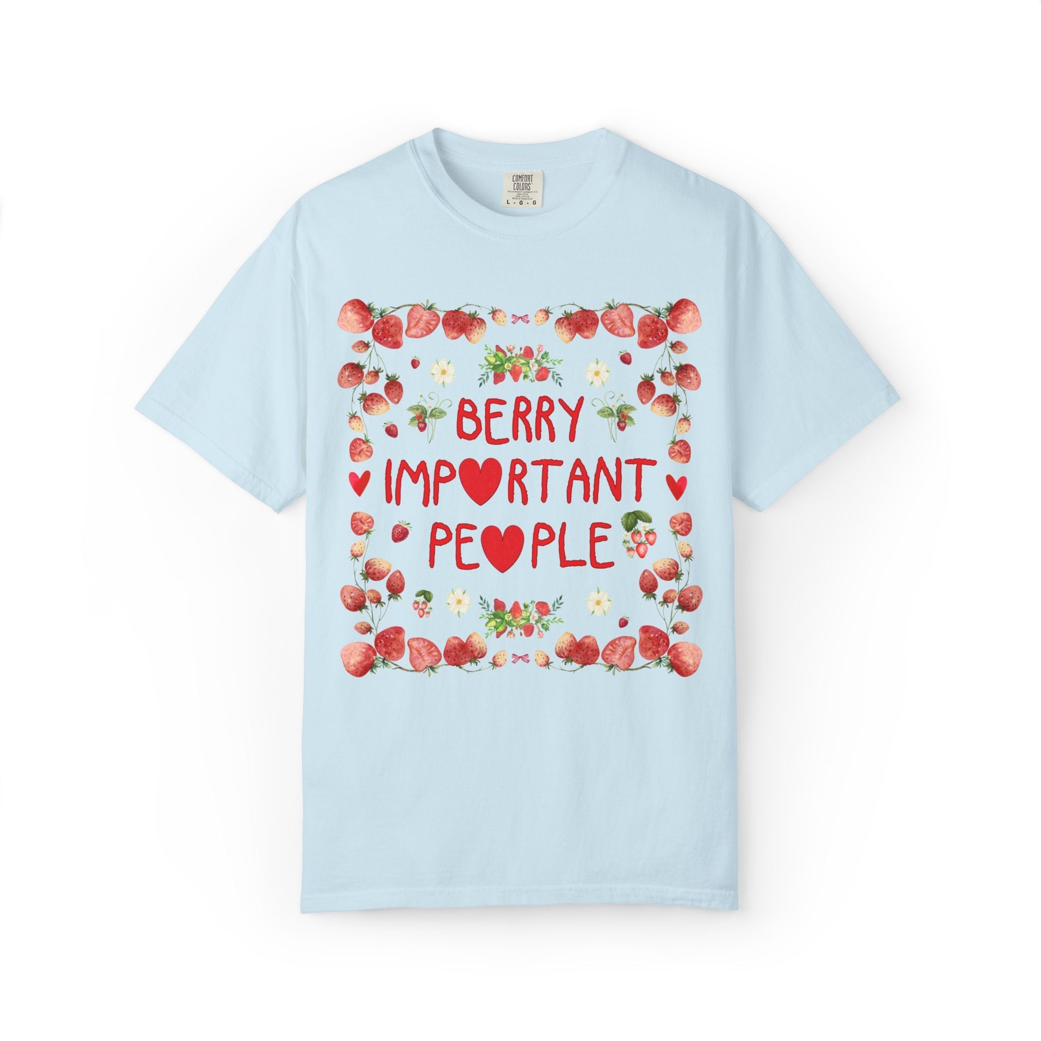 Berry in Love and Berry Important People Bachelorette T-Shirt with Strawberries, Cute 90s Aesthetic Bride and Bridesmaid Matching Tees - Opal and June