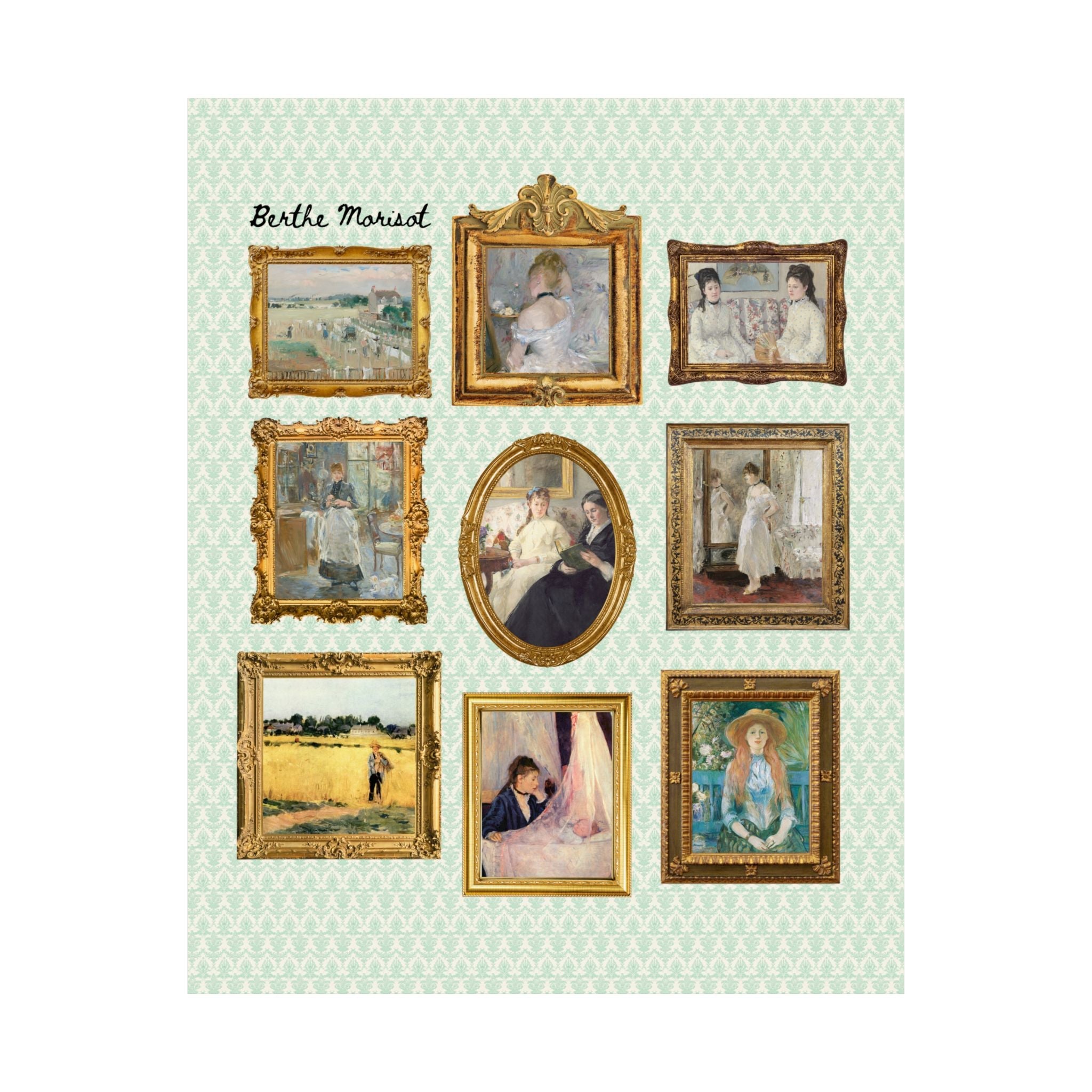 Berthe Morisot Poster Print: Famous Paintings, French Impressionist Movement, Gallery Wall Vibes, Humanites Major Gift, Cozy Art History - Opal and June