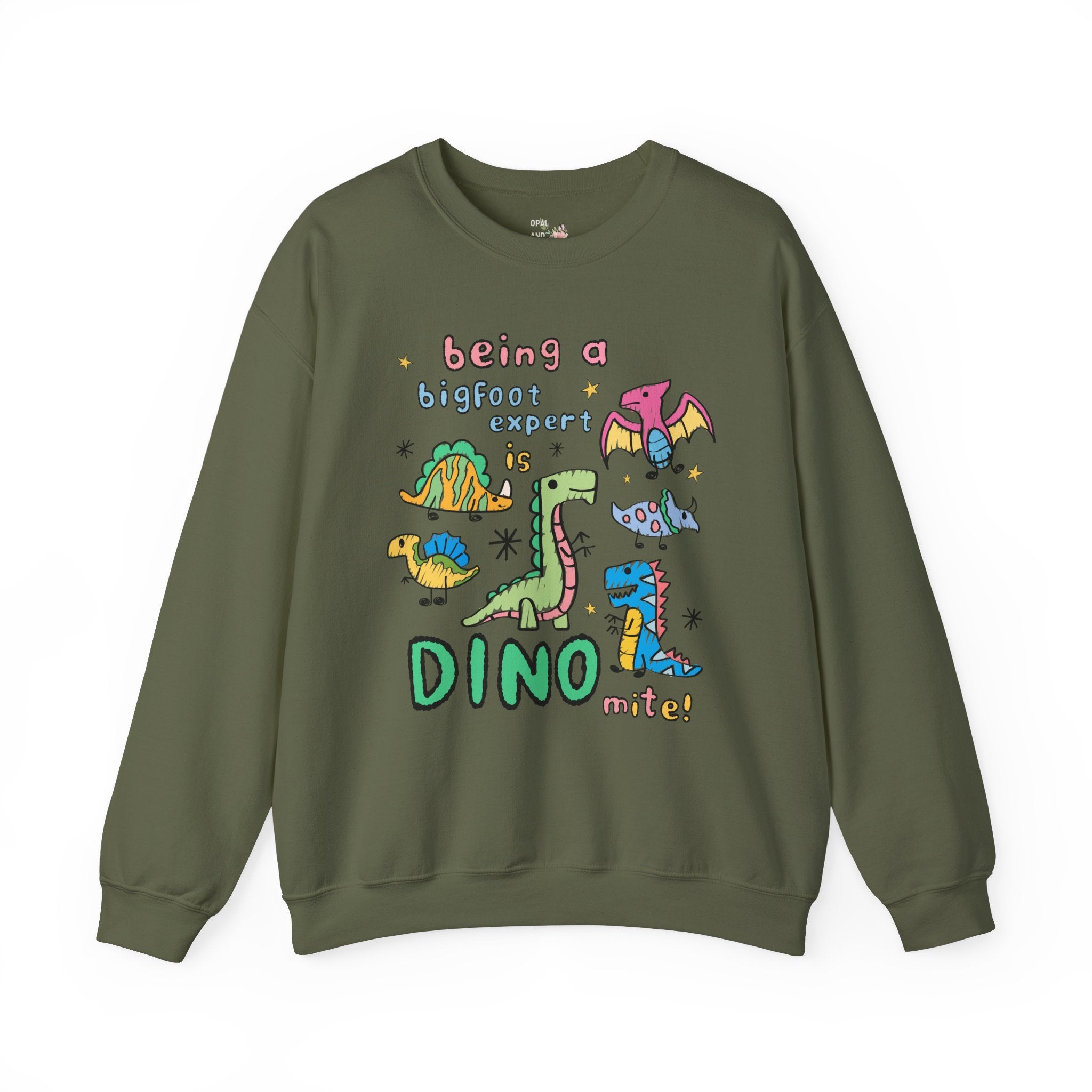 Bigfoot Expert Sweatshirt, Dinosaur Lover Who Loves Sasquatch, Funny Saying Birthday Gift, Mythical Creature, Famous American Folklore Shirt - Opal and June