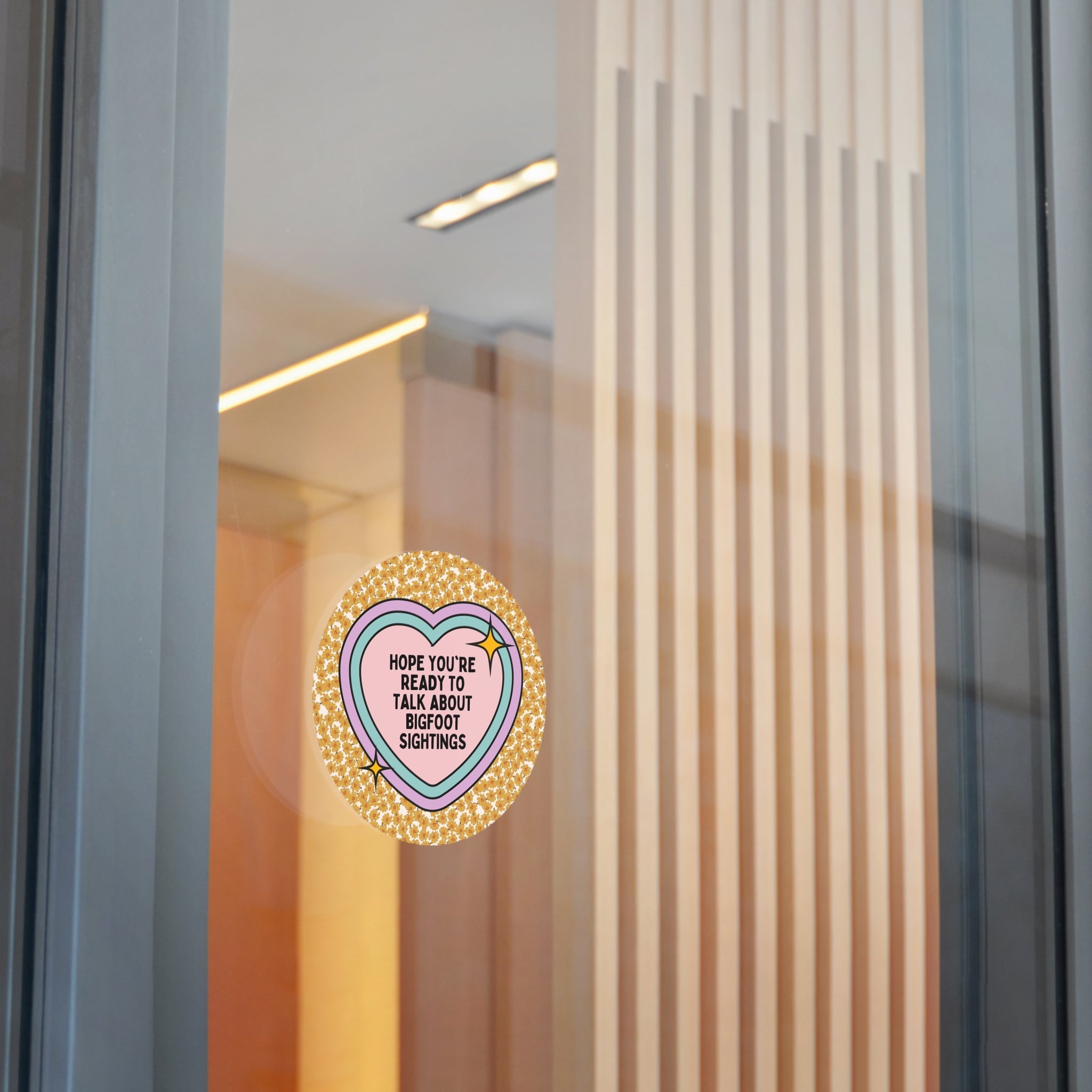 Bigfoot Sightings Sticker for Mom Who Loves Sasquatch, Funny Saying Sticker with Heart, Mythical Creature, Famous American Folklore Gift - Opal and June