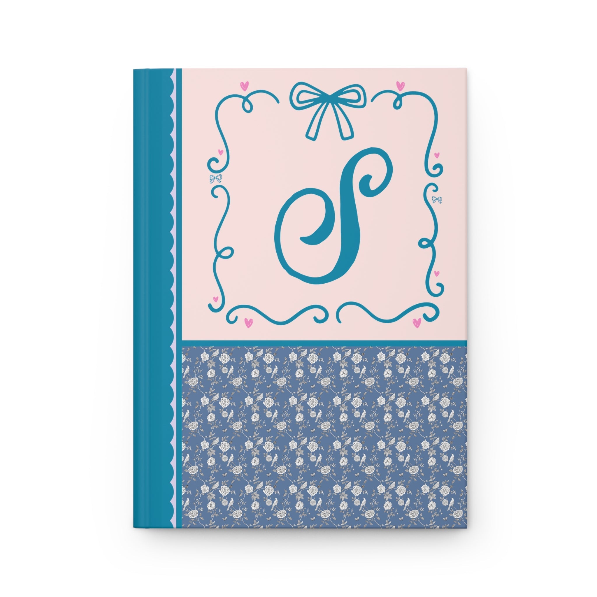 Blue Floral Initial Journal: S - Opal and June