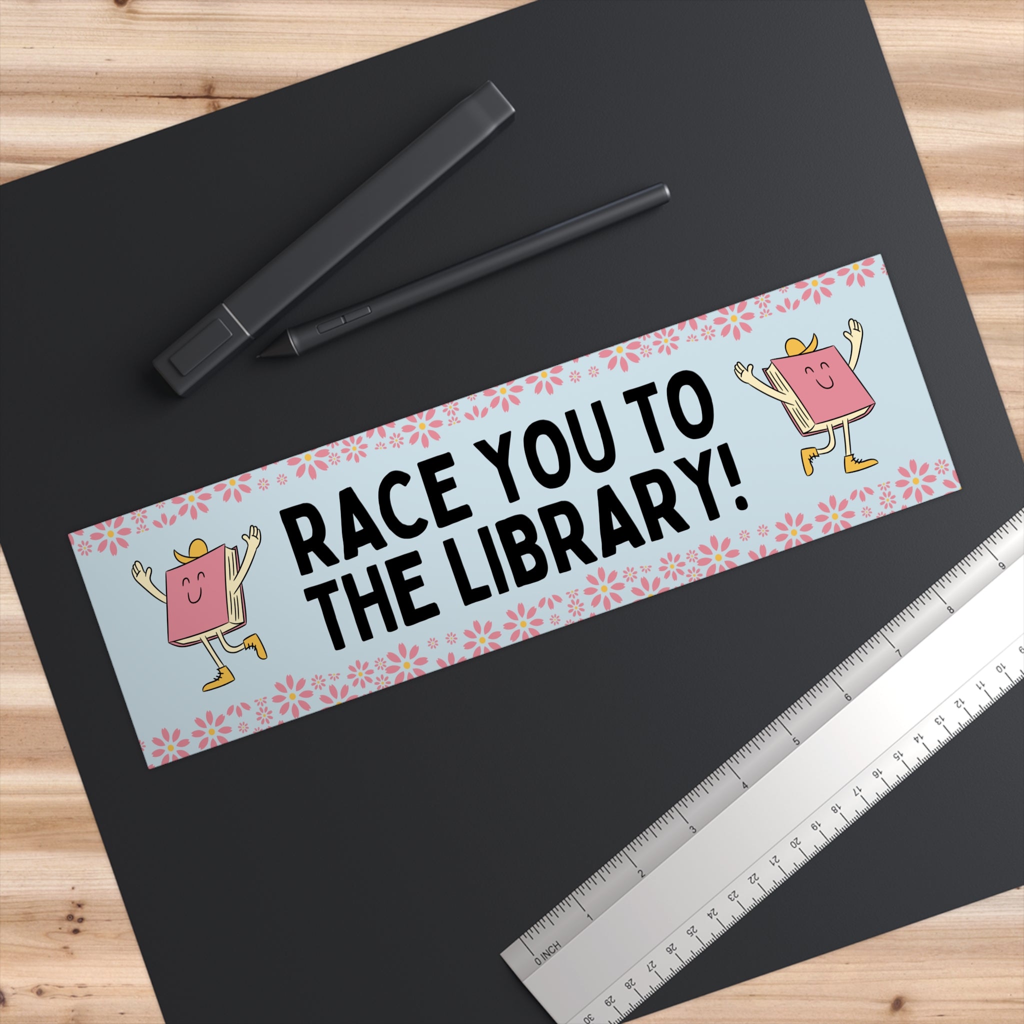 Blue Race You To The Library - Opal and June