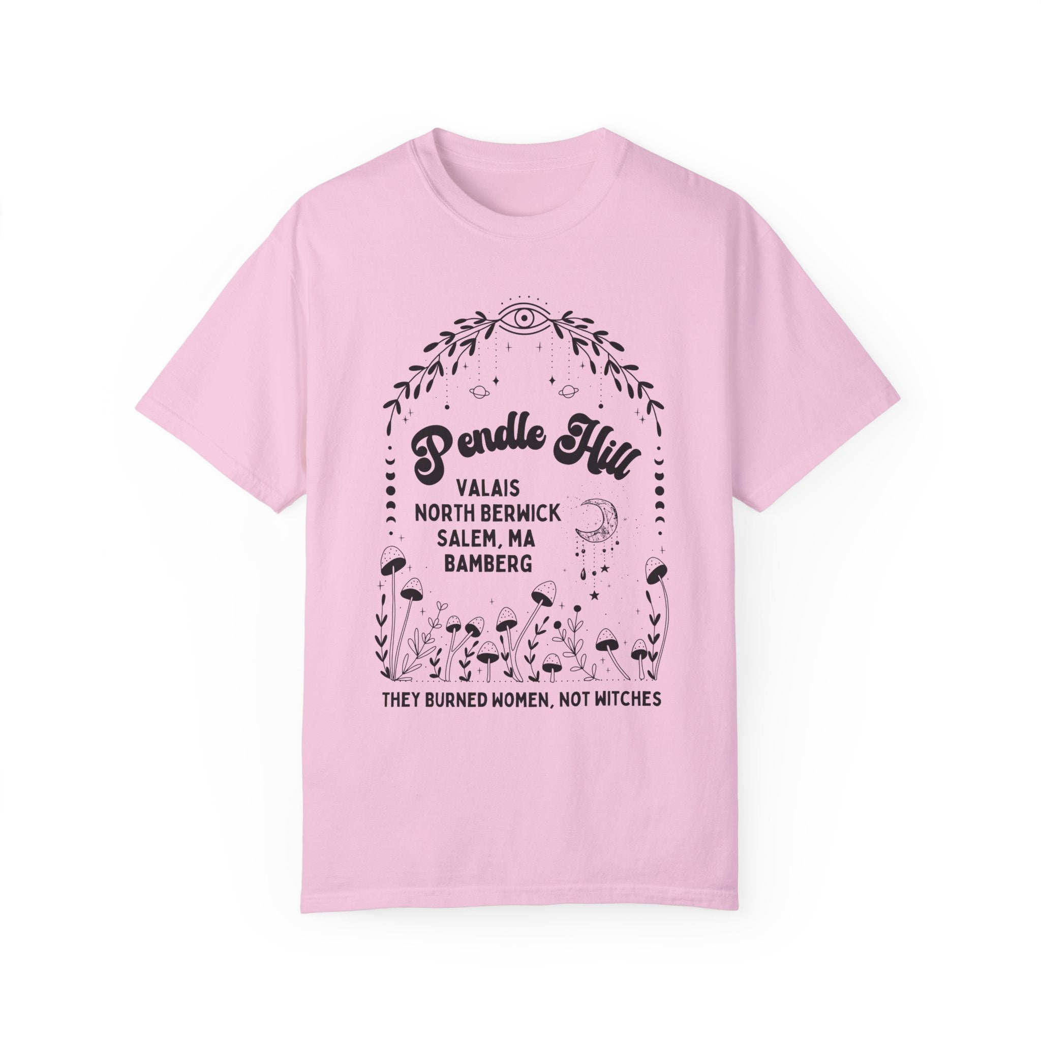 Boho and Cute Spooky History Tee Shirt for History Teacher or History Major: Pendle Hill | European and American Witch Trials History TShirt - Opal and June