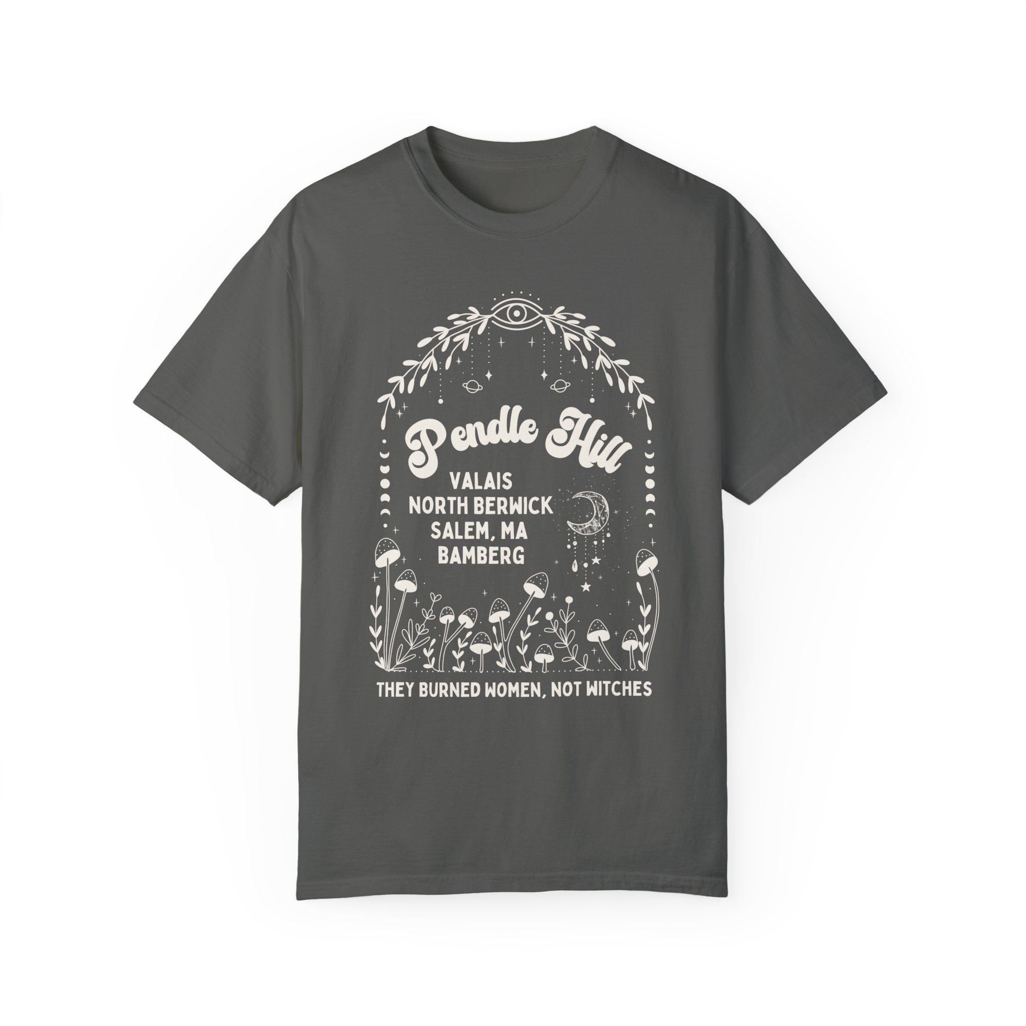 Boho and Cute Spooky History Tee Shirt for History Teacher or History Major: Pendle Hill | European and American Witch Trials History TShirt - Opal and June