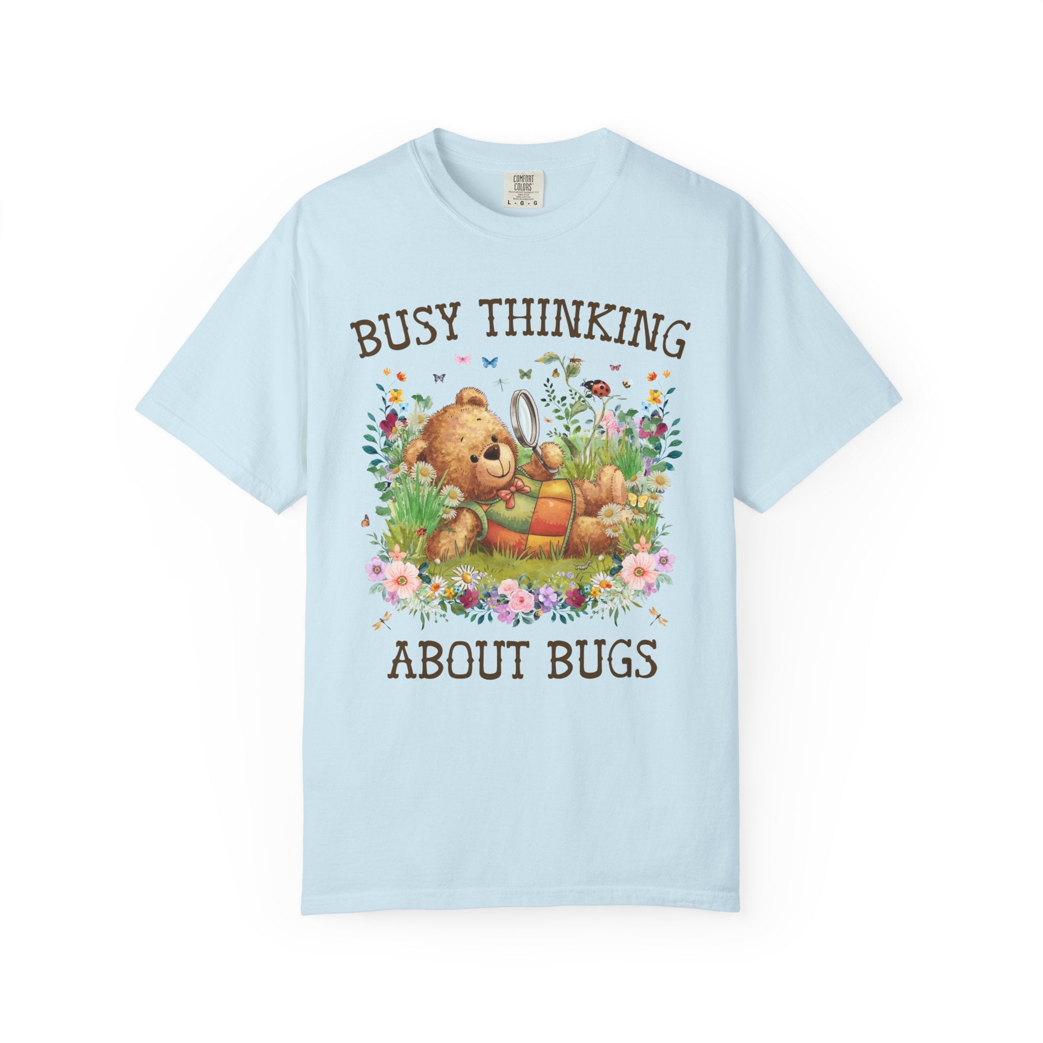 Boho Insect Tee Shirt for Entomologist, Cute Birthday Gift for Friend Who Loves Bugs, 90s Throwback Cottagecore Bear T-Shirt with Flowers - Opal and June