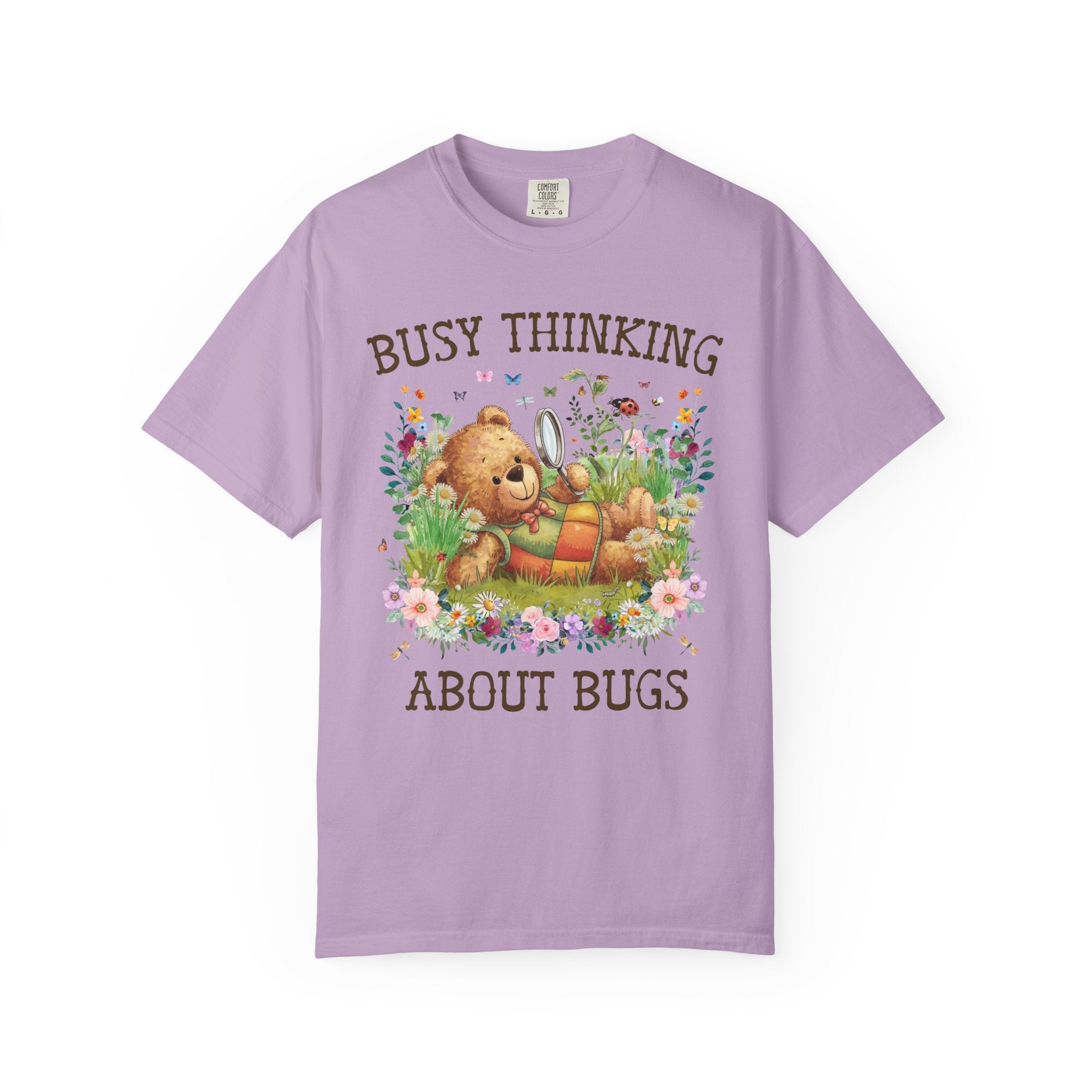Boho Insect Tee Shirt for Entomologist, Cute Birthday Gift for Friend Who Loves Bugs, 90s Throwback Cottagecore Bear T-Shirt with Flowers - Opal and June