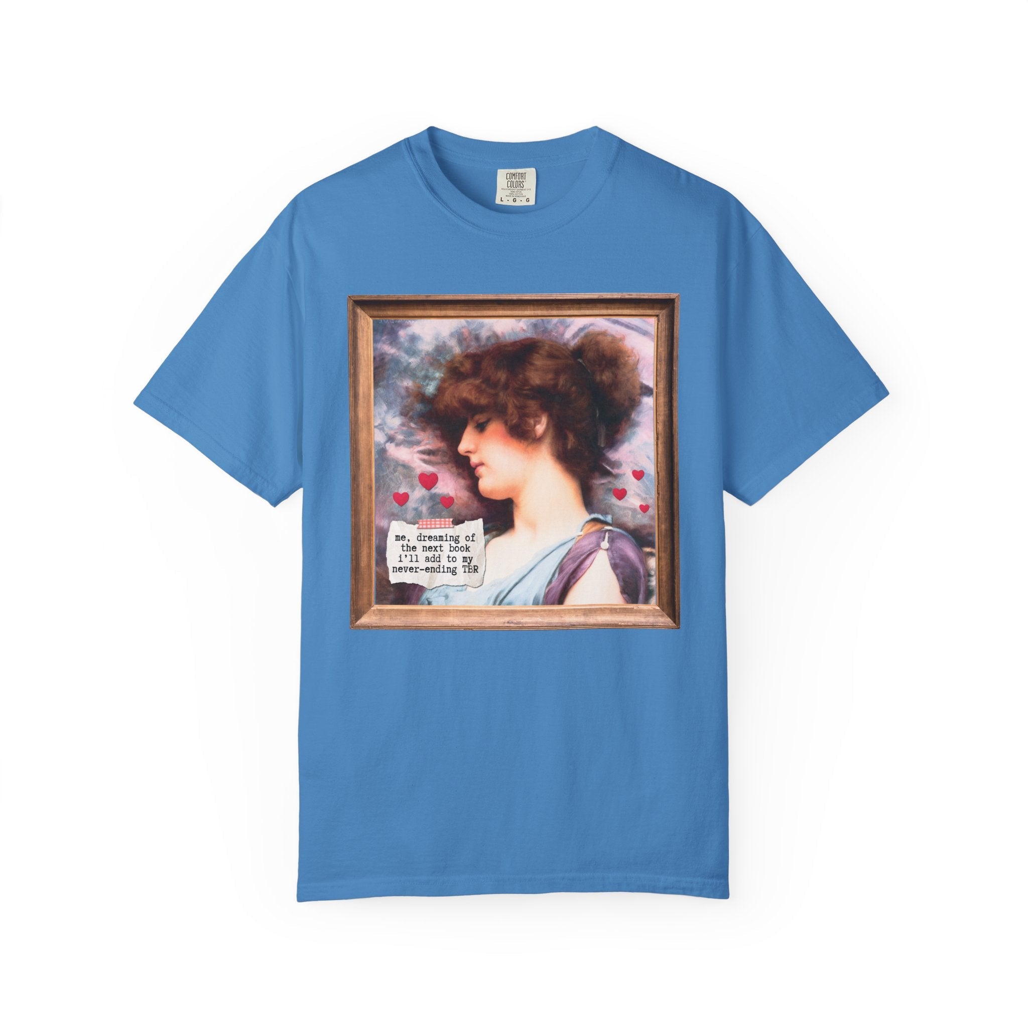 Book Lover Art History Buff Shirt, Painting by John William Godward, Funny Saying TBR Bookish Tee for Bookworm or Librarian, Romance Reader - Opal and June