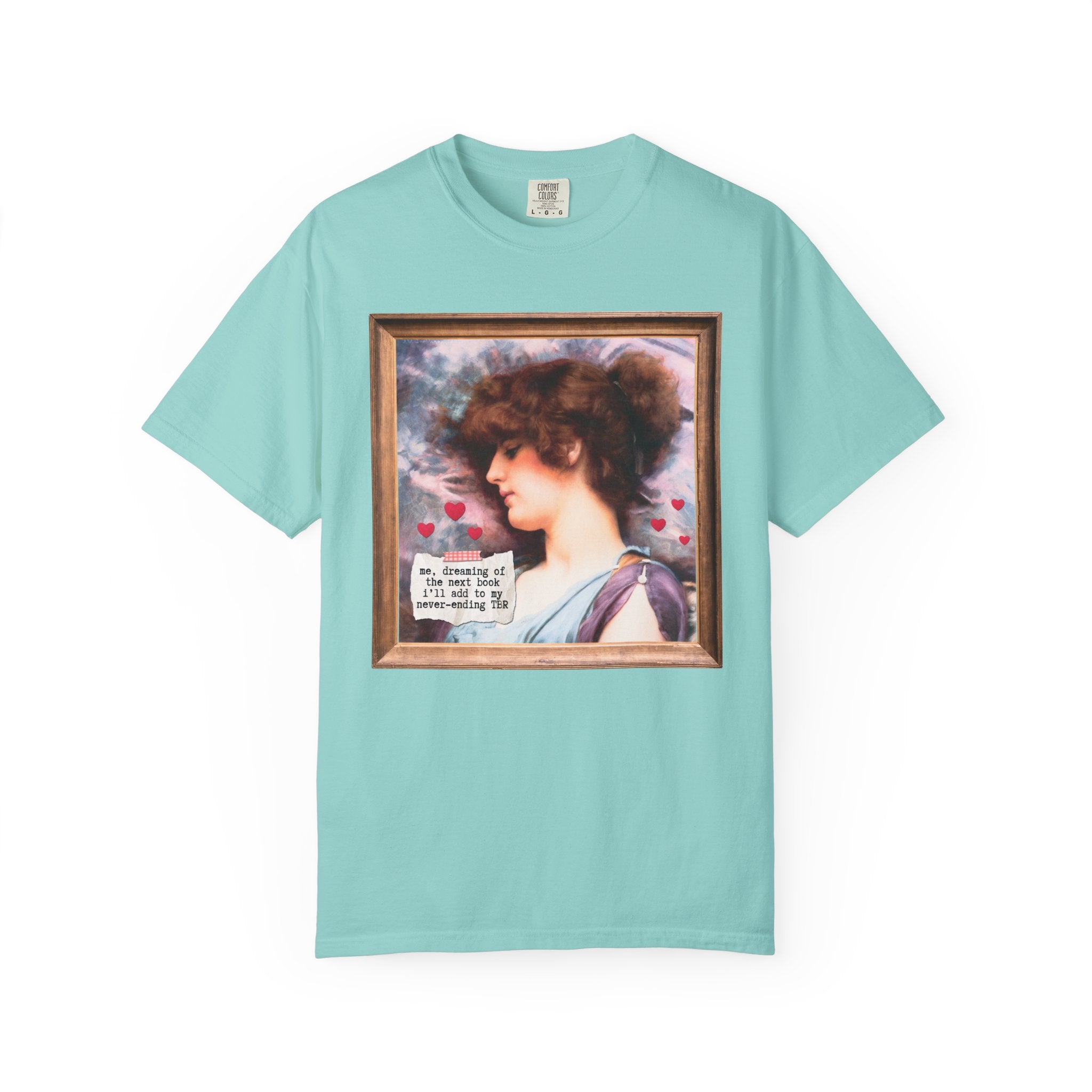 Book Lover Art History Buff Shirt, Painting by John William Godward, Funny Saying TBR Bookish Tee for Bookworm or Librarian, Romance Reader - Opal and June