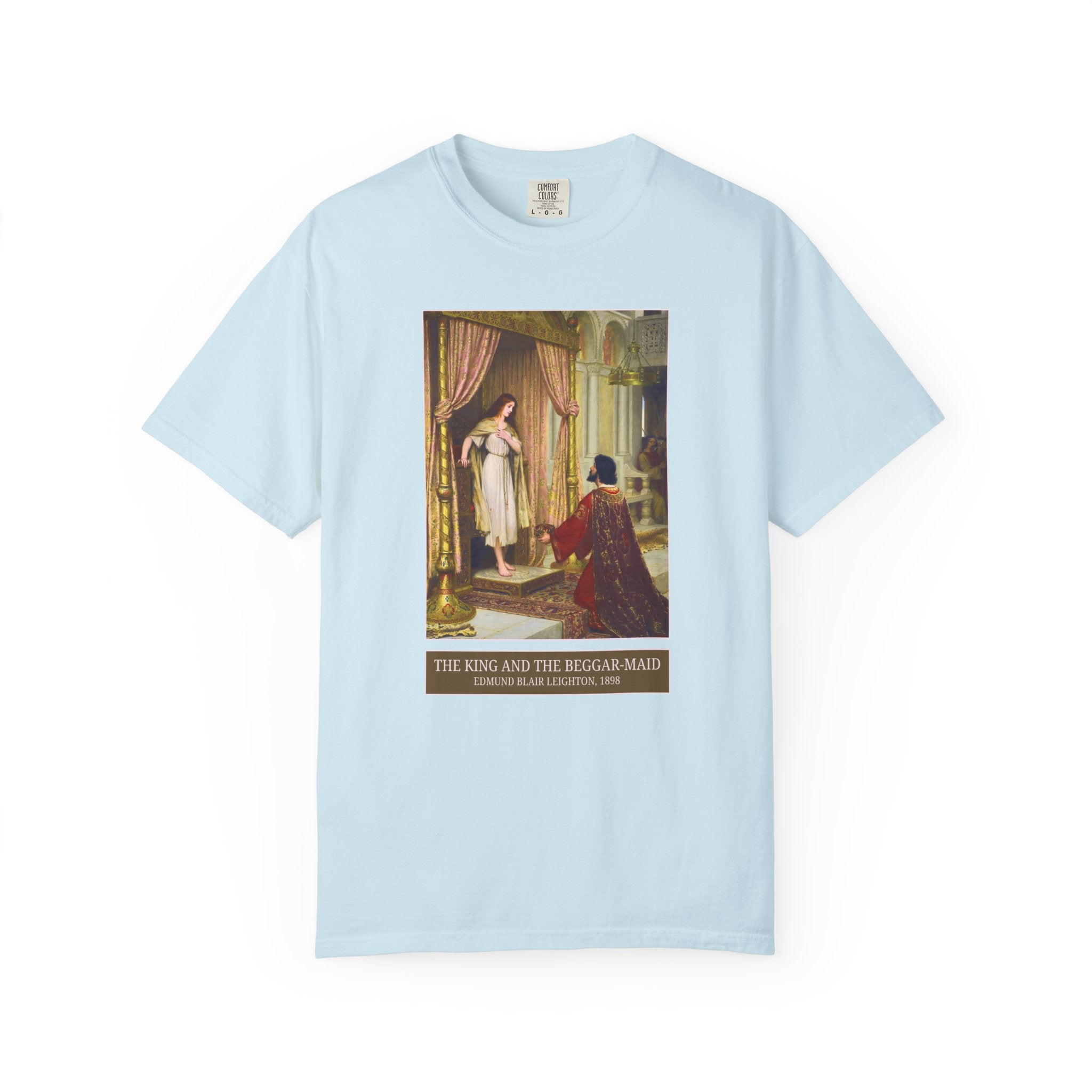 Book Lover Art History Tee Shirt: The King and the Beggar - Maid by Edmund Blair Leighton, Famous 19th Century Painting, Museum Lover Gift - Opal and June