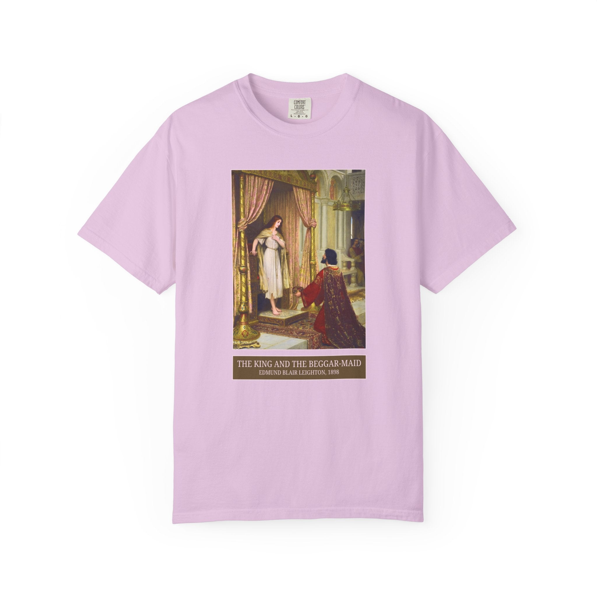 Book Lover Art History Tee Shirt: The King and the Beggar - Maid by Edmund Blair Leighton, Famous 19th Century Painting, Museum Lover Gift - Opal and June