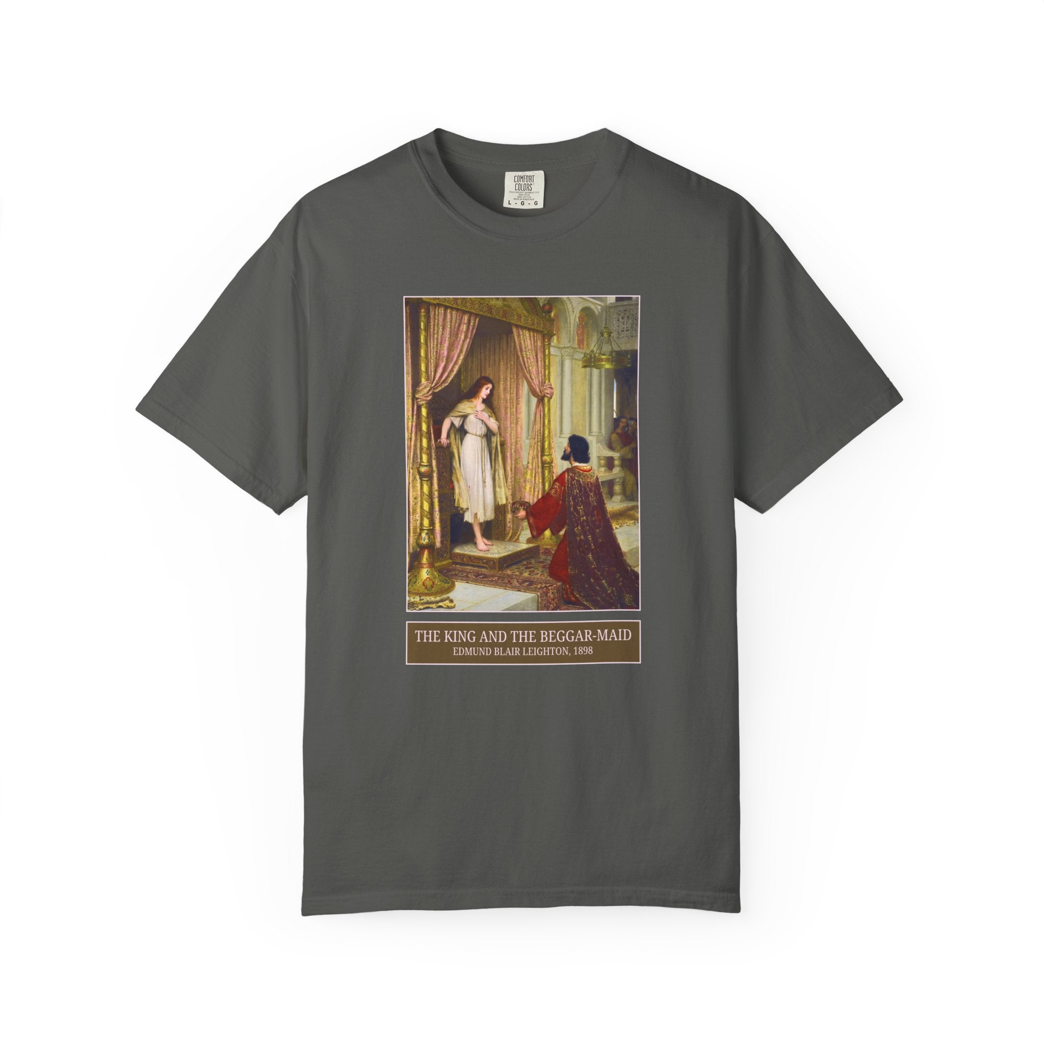 Book Lover Art History Tee Shirt: The King and the Beggar - Maid by Edmund Blair Leighton, Famous 19th Century Painting, Museum Lover Gift - Opal and June