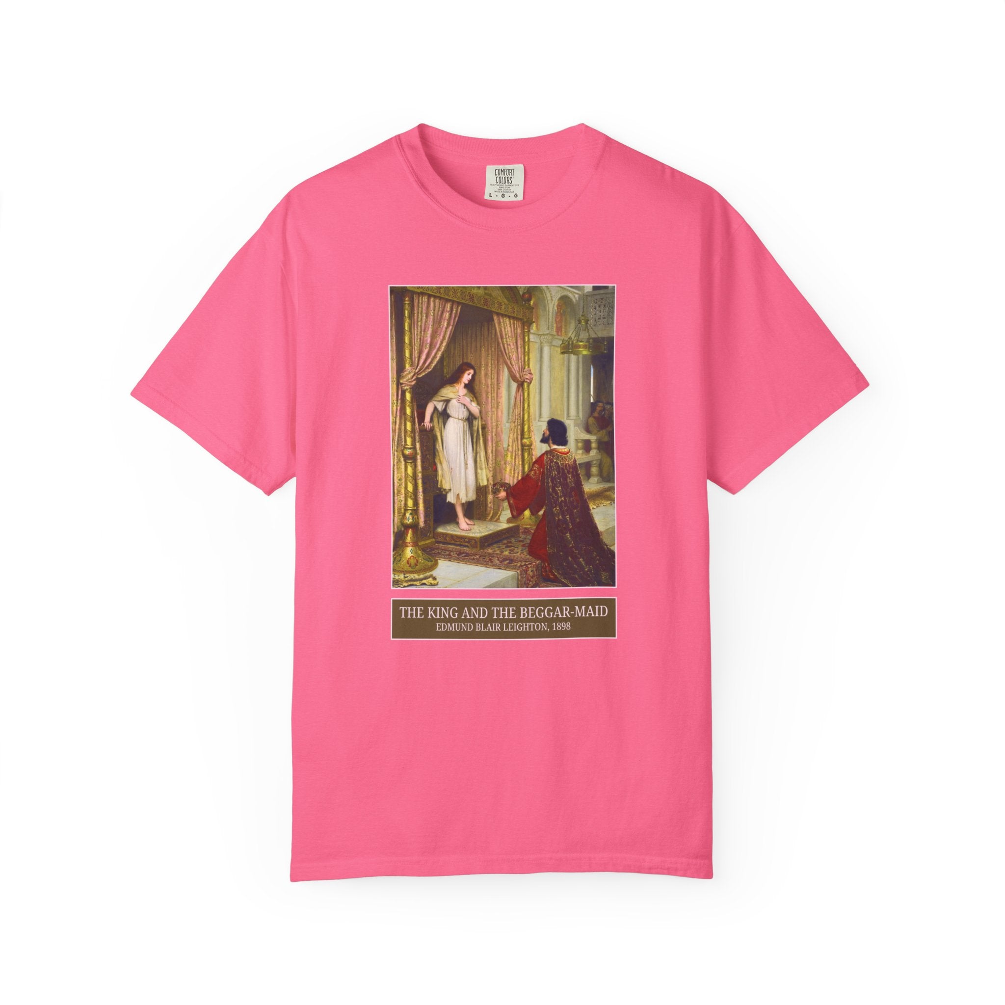 Book Lover Art History Tee Shirt: The King and the Beggar - Maid by Edmund Blair Leighton, Famous 19th Century Painting, Museum Lover Gift - Opal and June