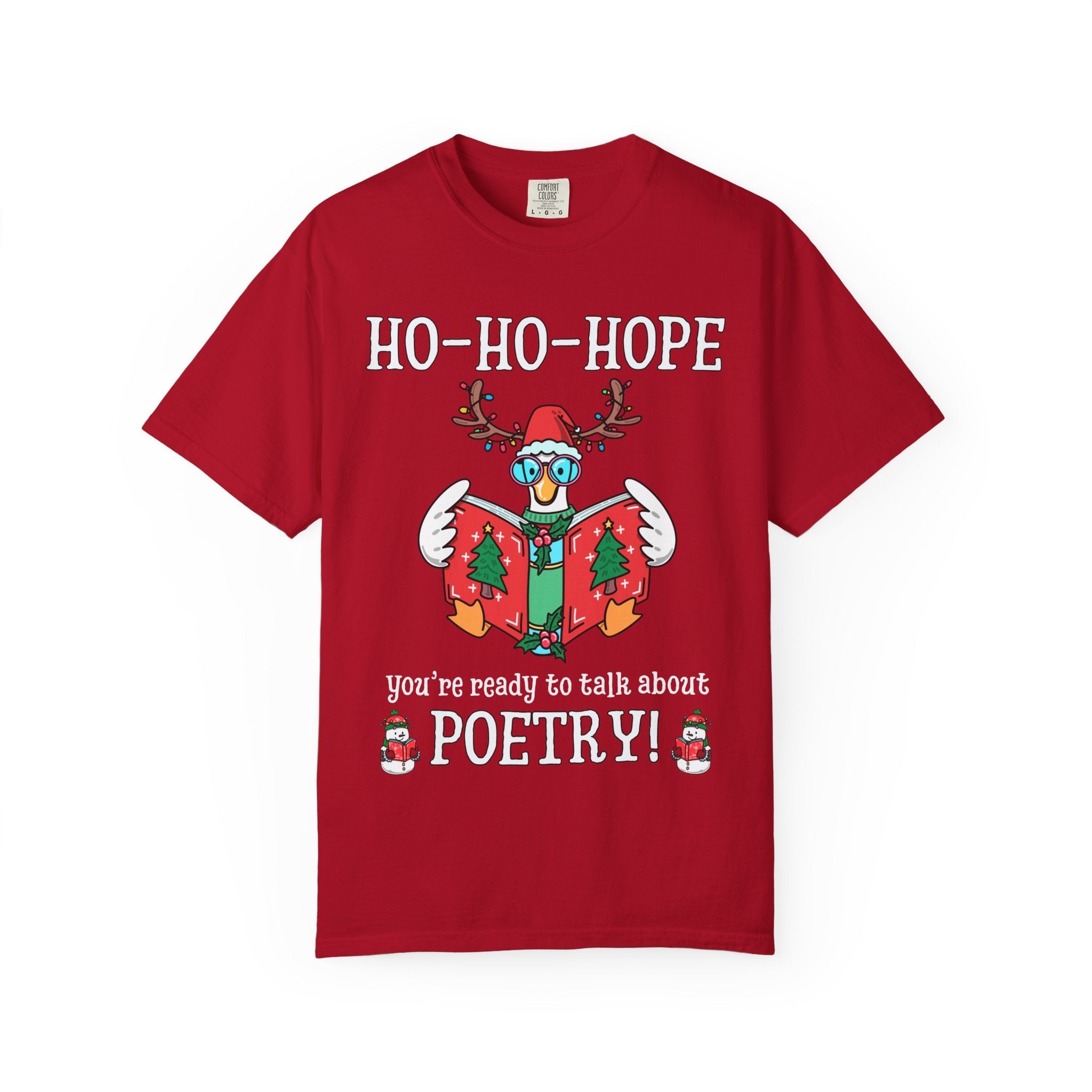 Book Lover Christmas Matching Tee Shirts for School Librarians, Reading Teacher, English Literature Professor, High School ELA Department - Opal and June