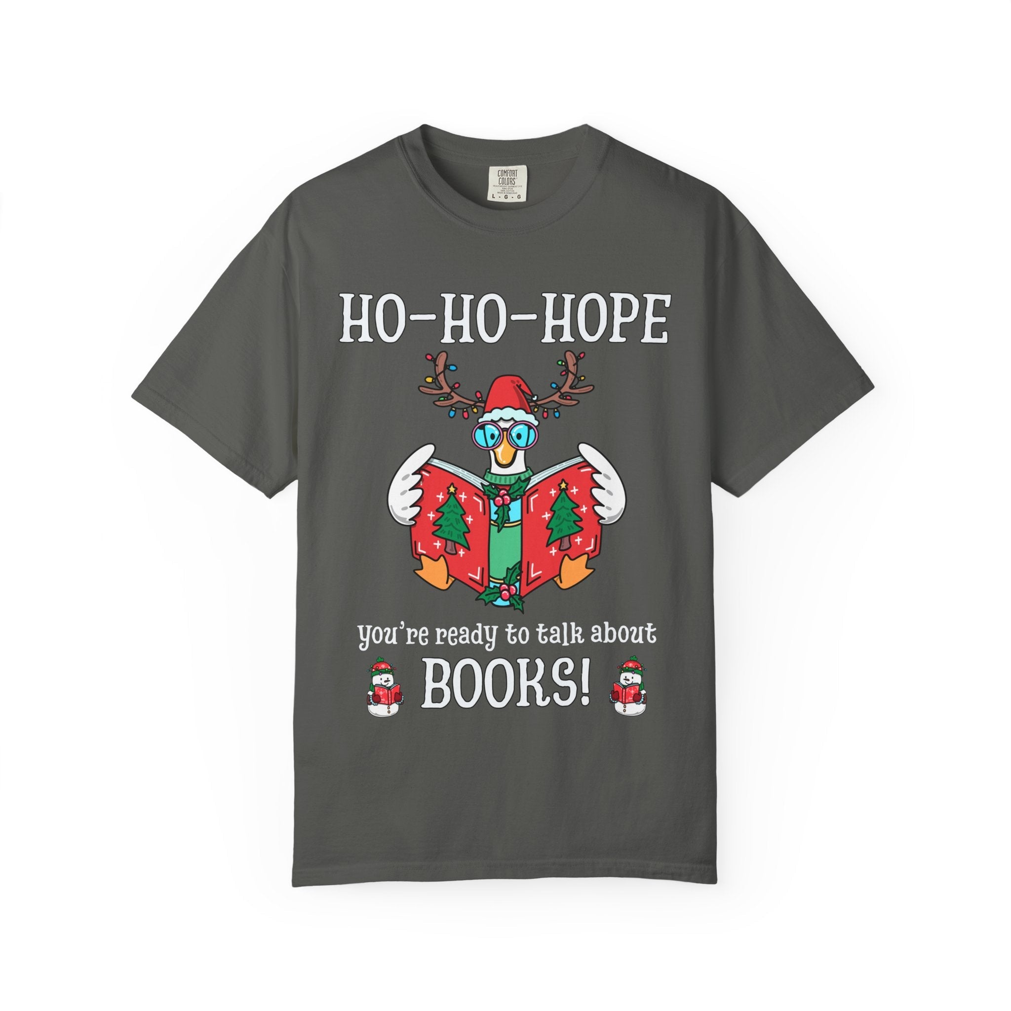 Book Lover Christmas Matching Tee Shirts for School Librarians, Reading Teacher, English Literature Professor, High School ELA Department - Opal and June