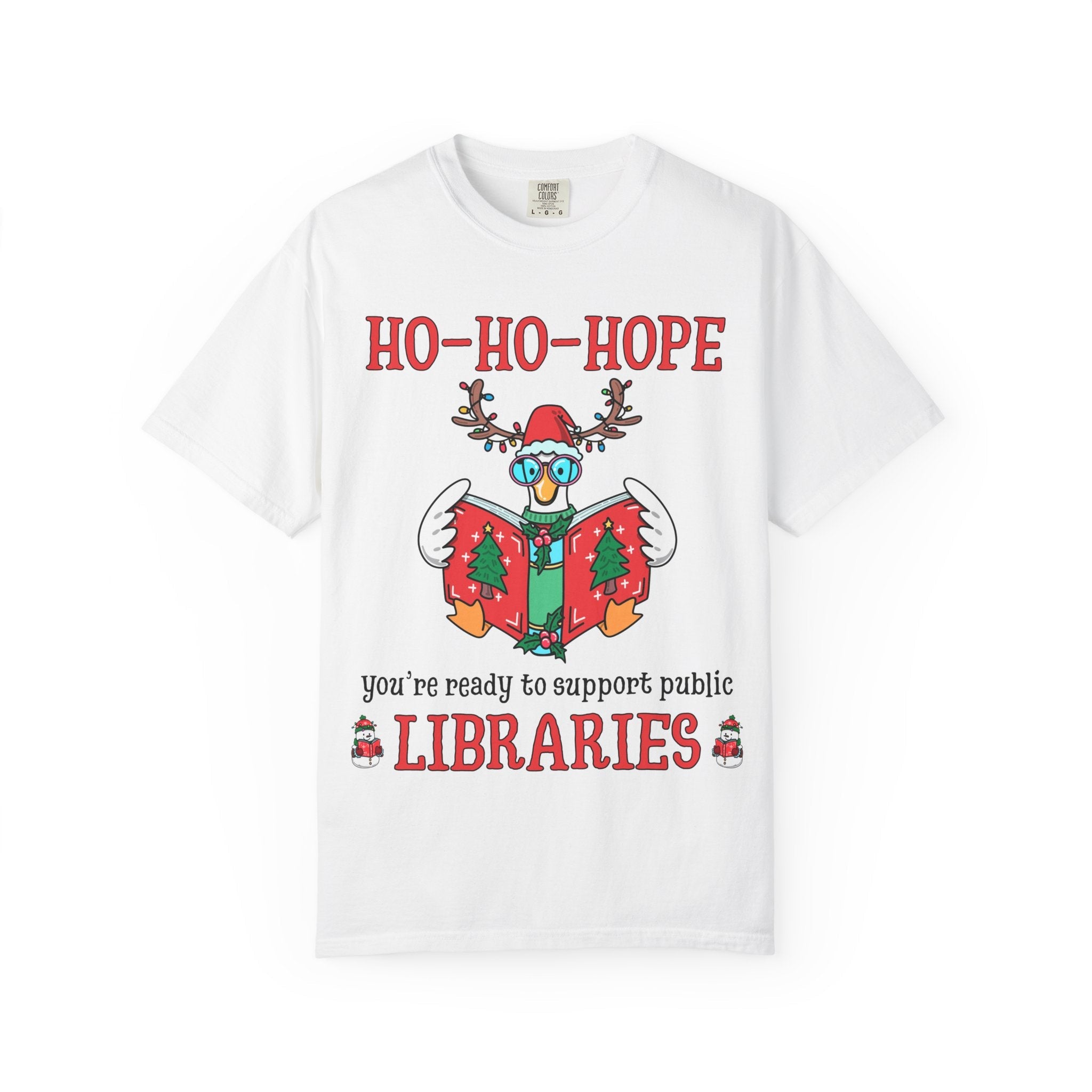 Book Lover Christmas Matching Tee Shirts for School Librarians, Reading Teacher, English Literature Professor, High School ELA Department - Opal and June