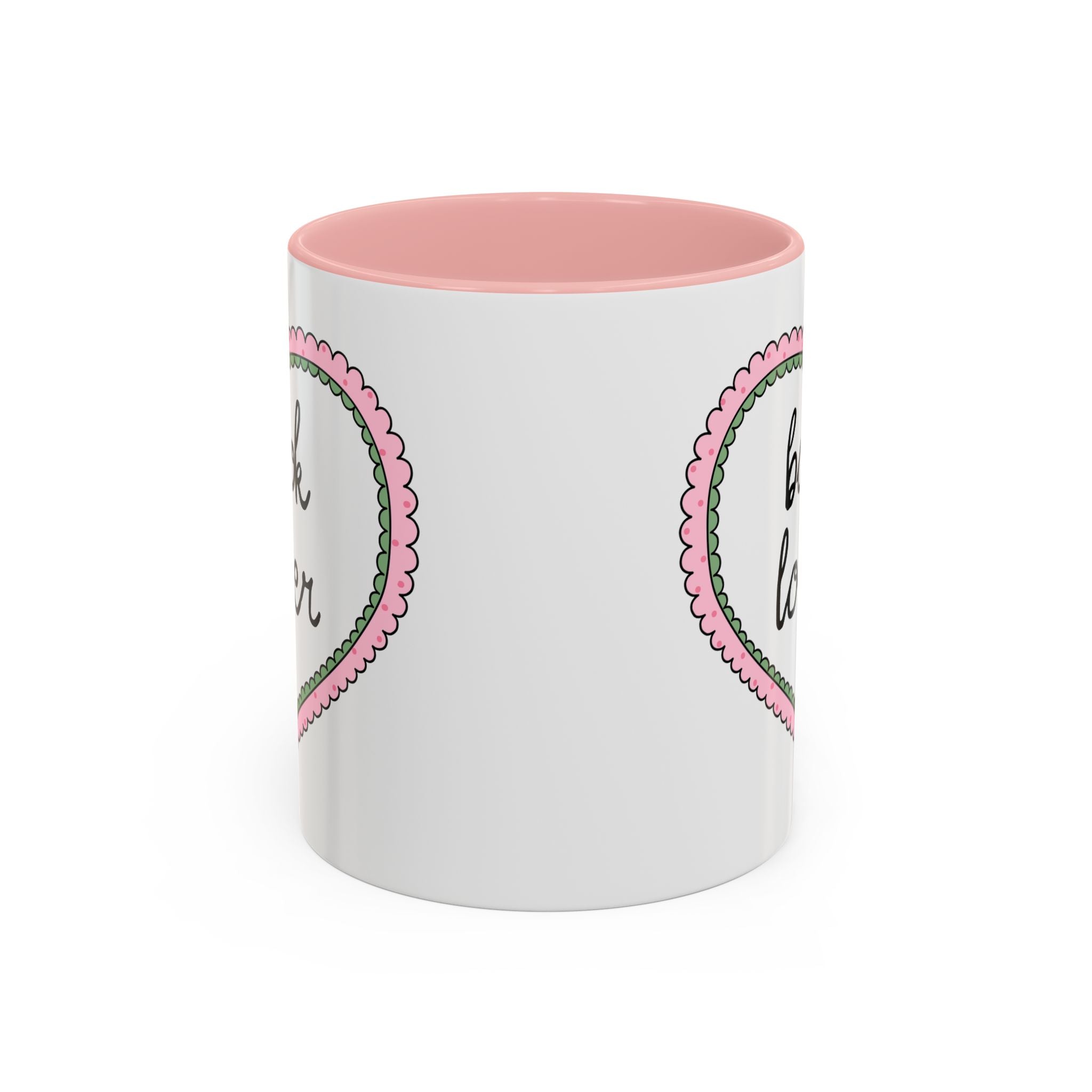 Book Lover Coffee Mug with Heart: 11 Oz Coffee Mug for Romance Reader, Cute Valentine's Day Bookish Present - Opal and June