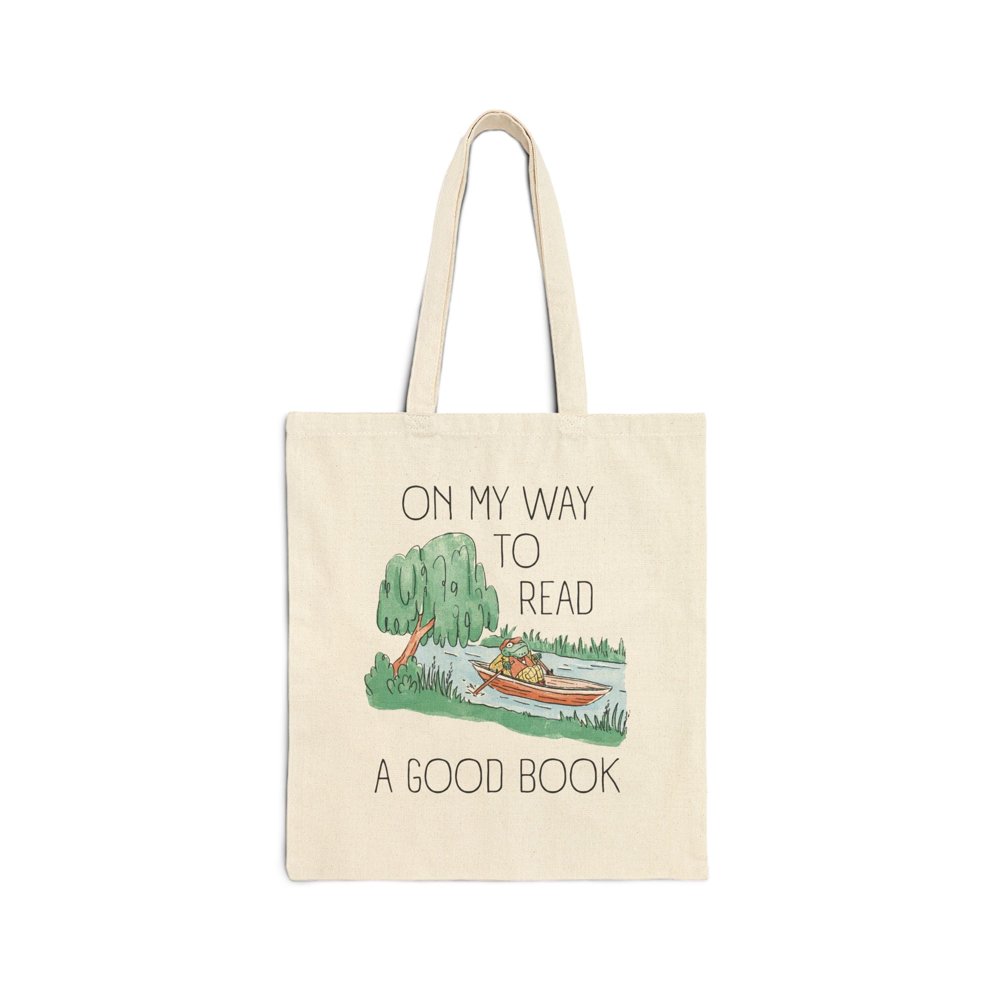 Book Lover Frog Tote Bag - Opal and June