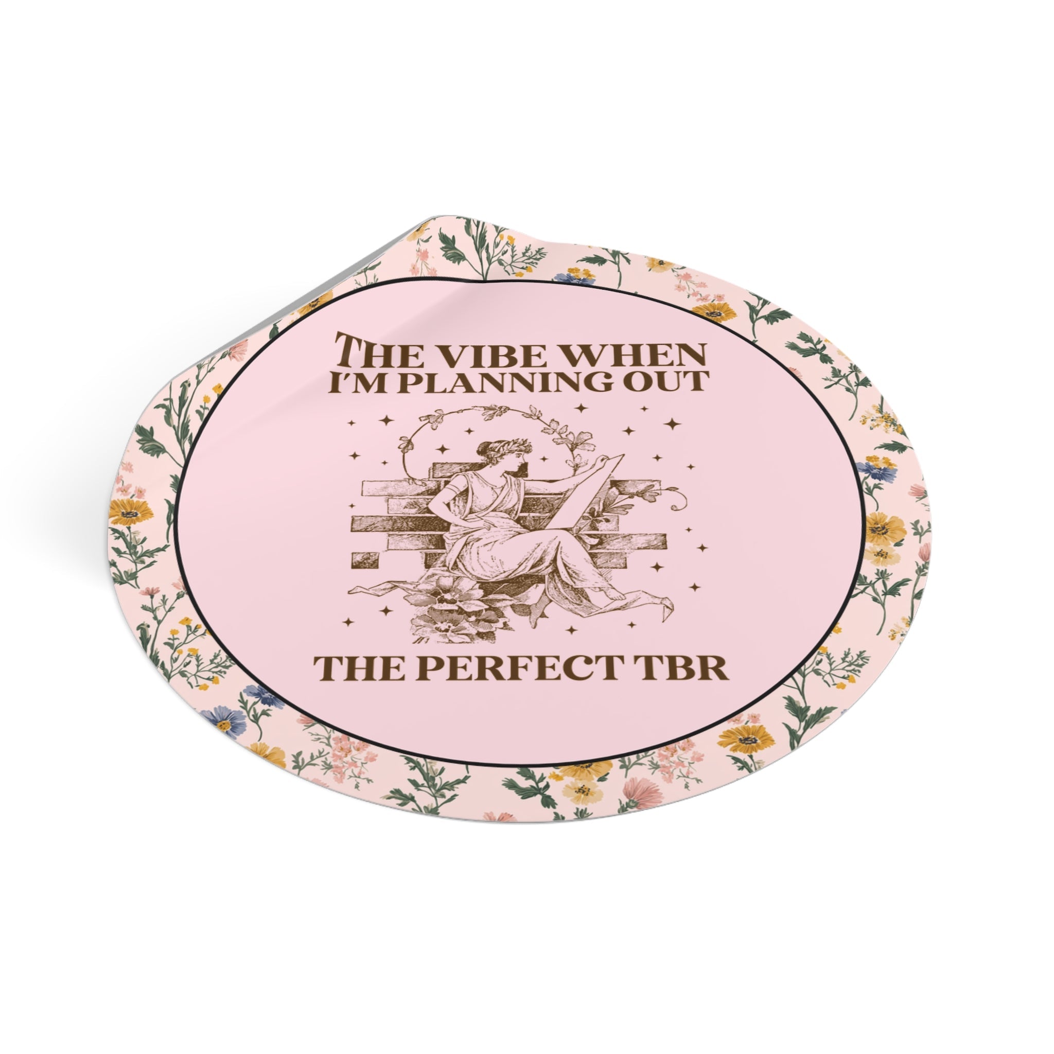 Book Lover Gift Idea for Bookworm, Silly TBR Reading Sticker for Librarian or Romance Reader, Cute Bookish Gift for Mom or Friend Who Reads - Opal and June