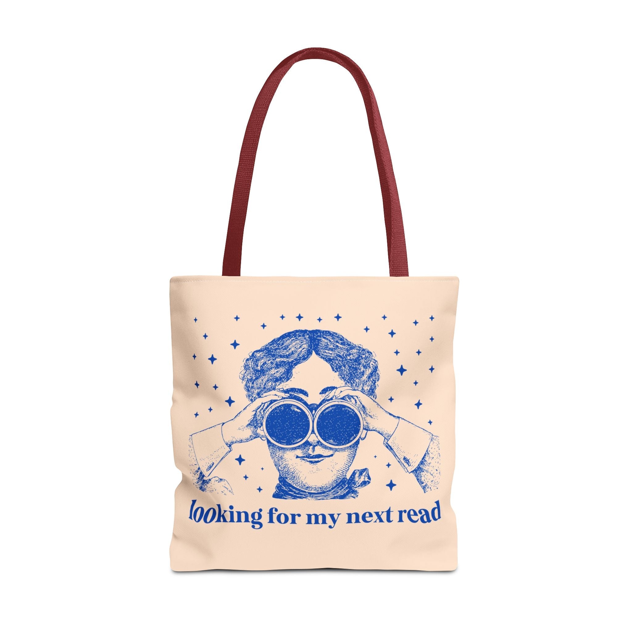 Book Lover Gift Idea for Romance Reader or Classic Literature Major: Looking for My Next Read, Funny Sarcastic Librarian or Bookworm Tote - Opal and June