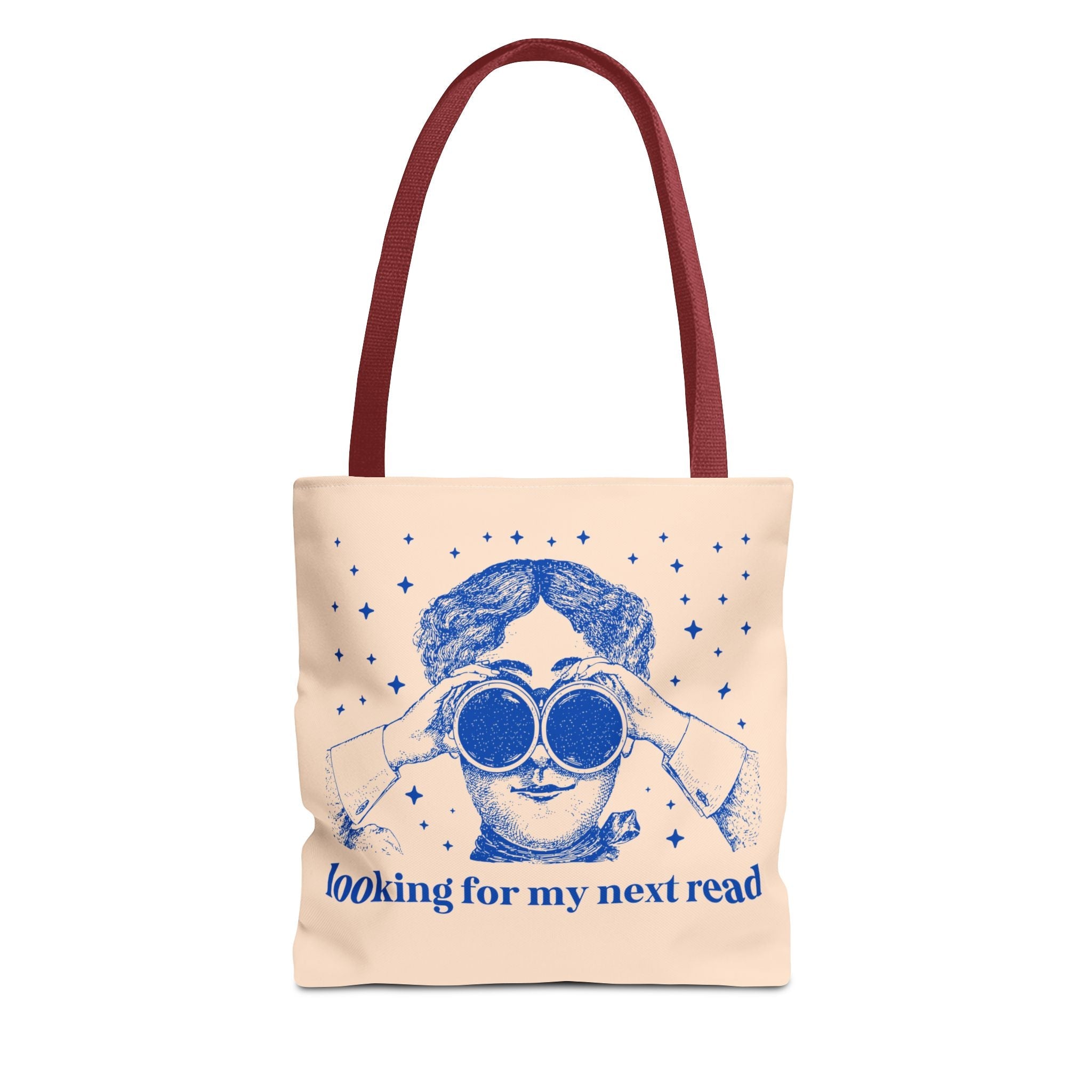 Book Lover Gift Idea for Romance Reader or Classic Literature Major: Looking for My Next Read, Funny Sarcastic Librarian or Bookworm Tote - Opal and June