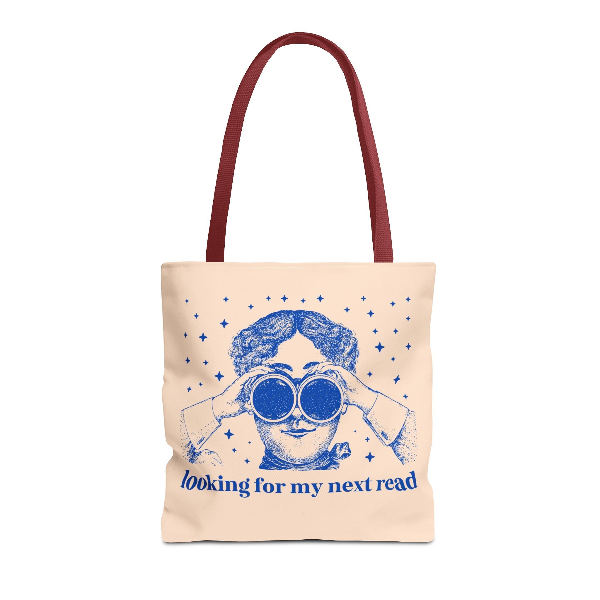 Book Lover Gift Idea for Romance Reader or Classic Literature Major: Looking for My Next Read, Funny Sarcastic Librarian or Bookworm Tote - Opal and June