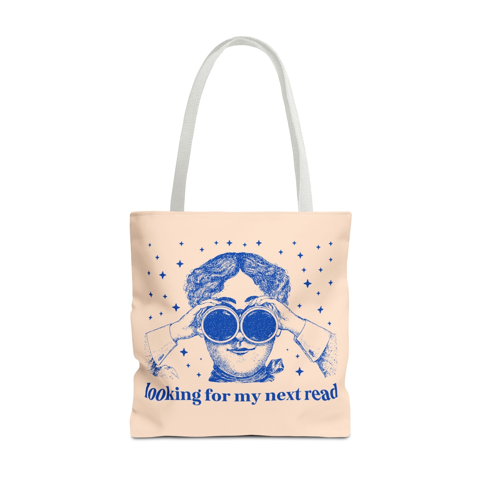 Book Lover Gift Idea for Romance Reader or Classic Literature Major: Looking for My Next Read, Funny Sarcastic Librarian or Bookworm Tote - Opal and June
