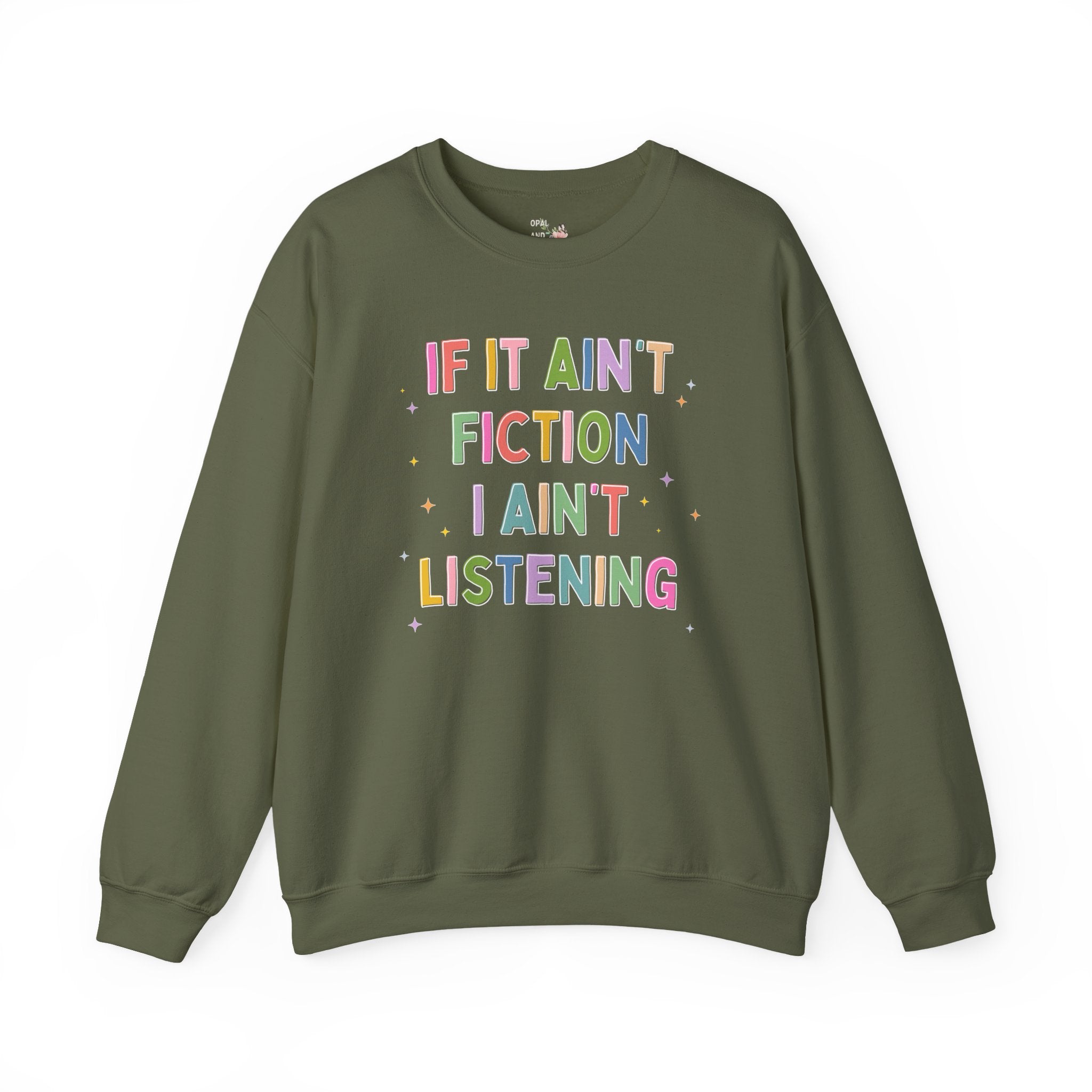 Book Lover Sweatshirt for Friend Who Loves Romantasy Novels or Historical Fiction, Cute Bookish Shirt, Reader or School Librarian, Bookworm - Opal and June