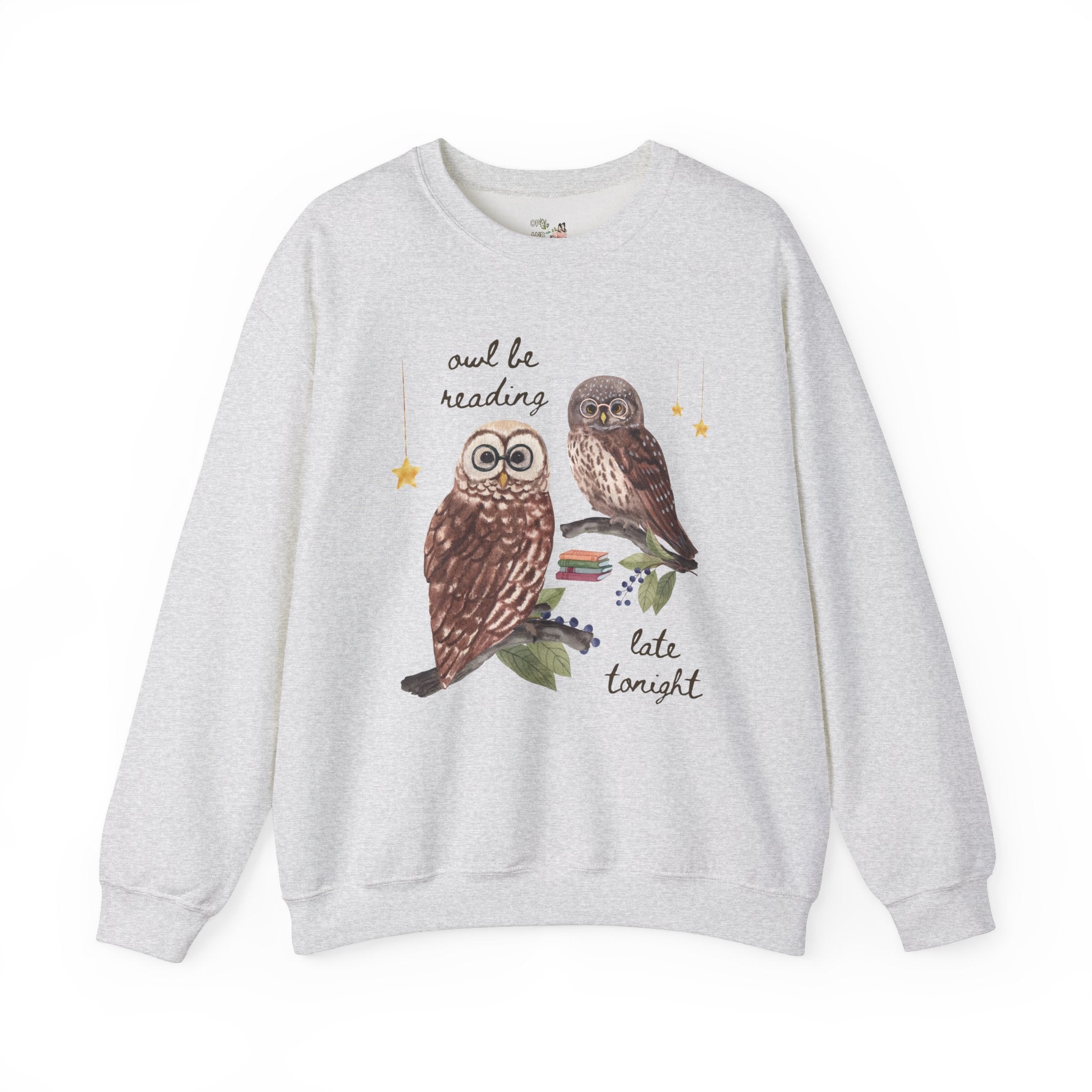 Book Lover Sweatshirt for Reader Who Loves Animals: Owl Be Reading Late Tonight, Silly Weirdcore 90s Aesthetic Gift, Romance Reader Bookworm - Opal and June
