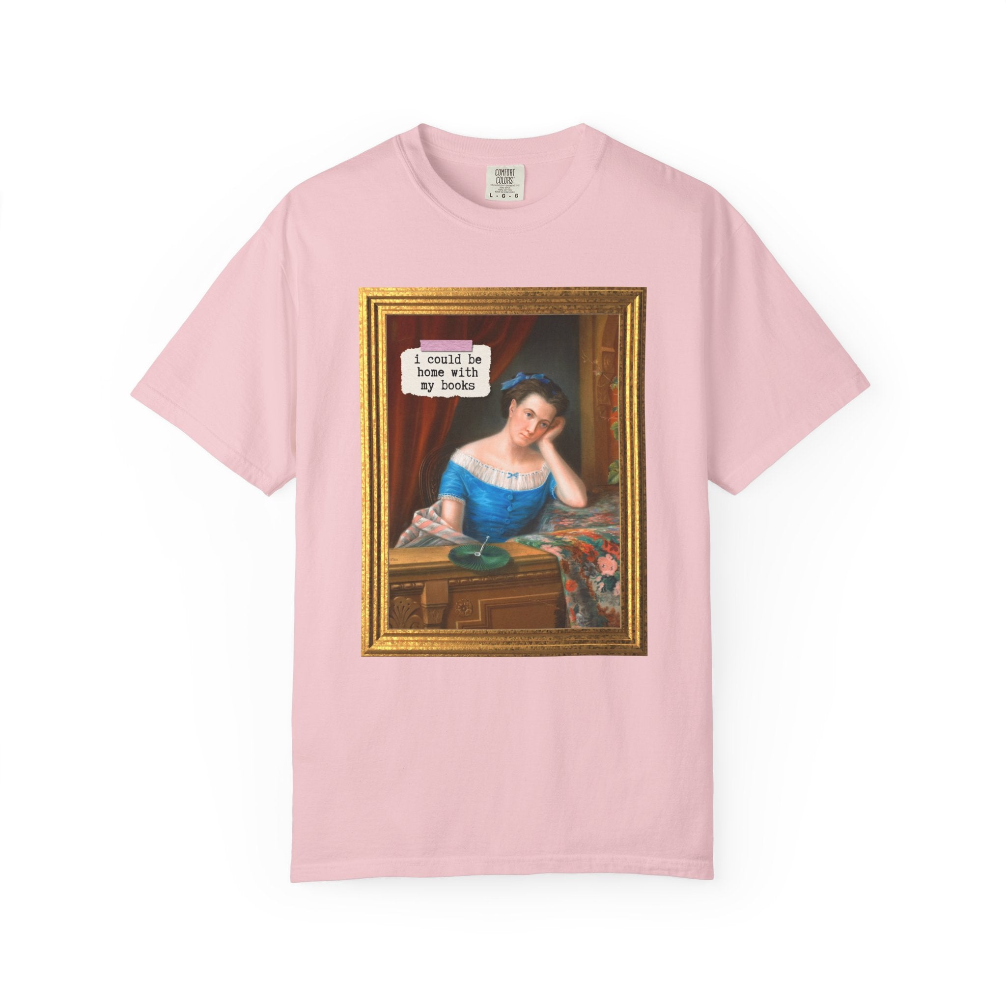 Book Lover Tee Shirt for Romance Reader Who Loves Art History, Funny Saying Bookish T-Shirt with 19th Century Painting, Cute Librarian Gift - Opal and June