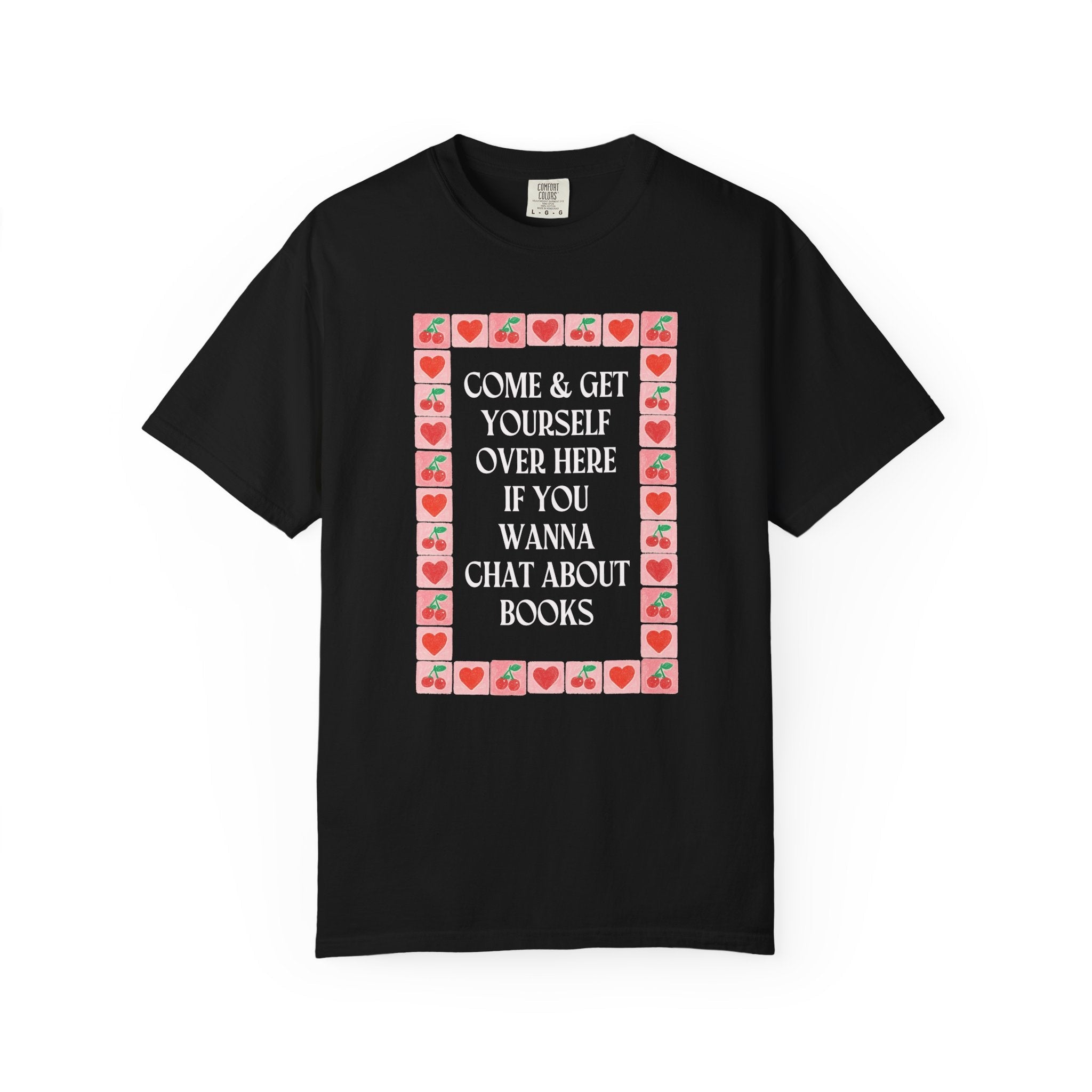 Book Lover Tee Shirt: If You Wanna Chat About Books, Silly Bookish Shirt for Librarian or Romance Writer, Mystery Novel Reader Colorful Tee - Opal and June