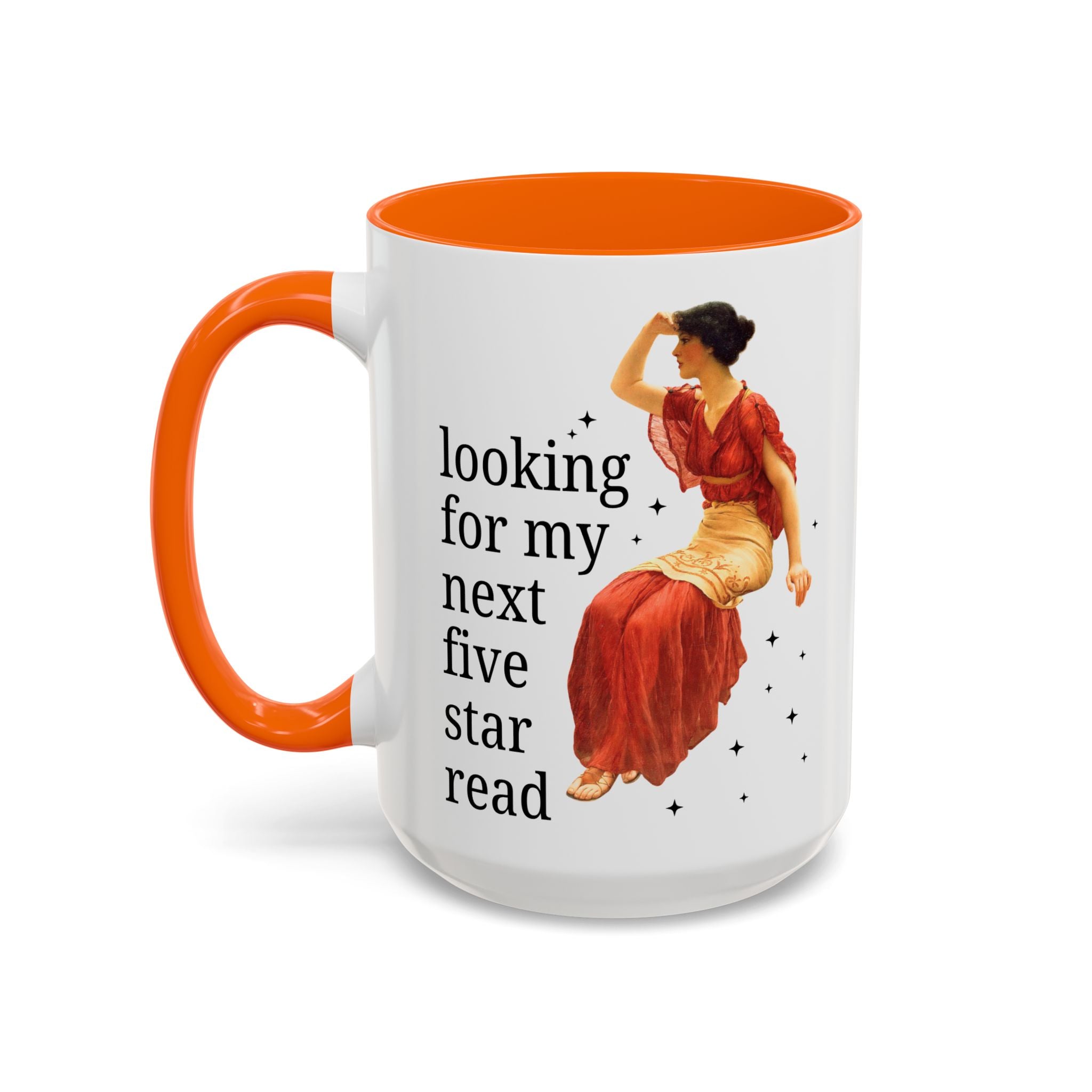 Bookish Art History Coffee Mug: Looking For My Next Five Star Reader, Silly Book Lover 15 Oz Coffee Mug for Bookworm Who Loves 19th Century Art - Opal and June
