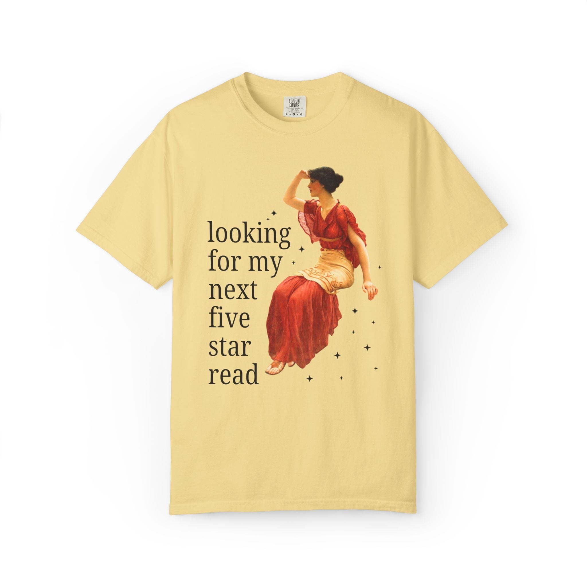 Bookish Art History Tee Shirt: Looking For My Next Five Star Reader, Silly Book Lover T-Shirt for Bookworm Who Loves 19th Century Art - Opal and June