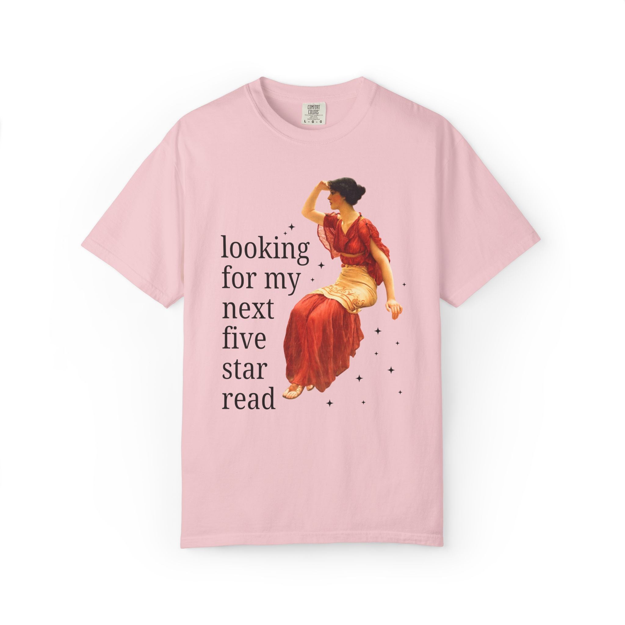 Bookish Art History Tee Shirt: Looking For My Next Five Star Reader, Silly Book Lover T-Shirt for Bookworm Who Loves 19th Century Art - Opal and June