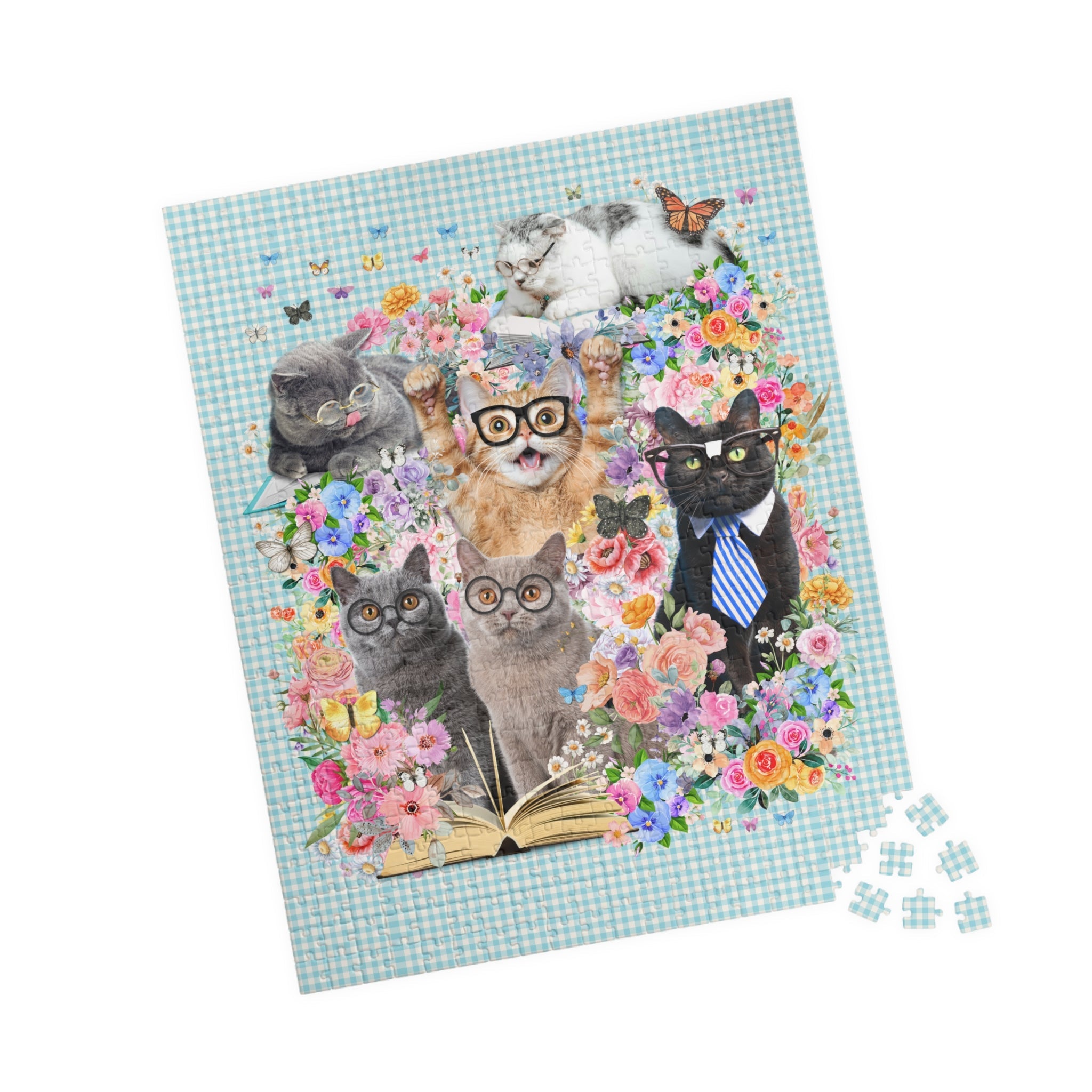 Bookish Cat Teacher Puzzle - Opal and June