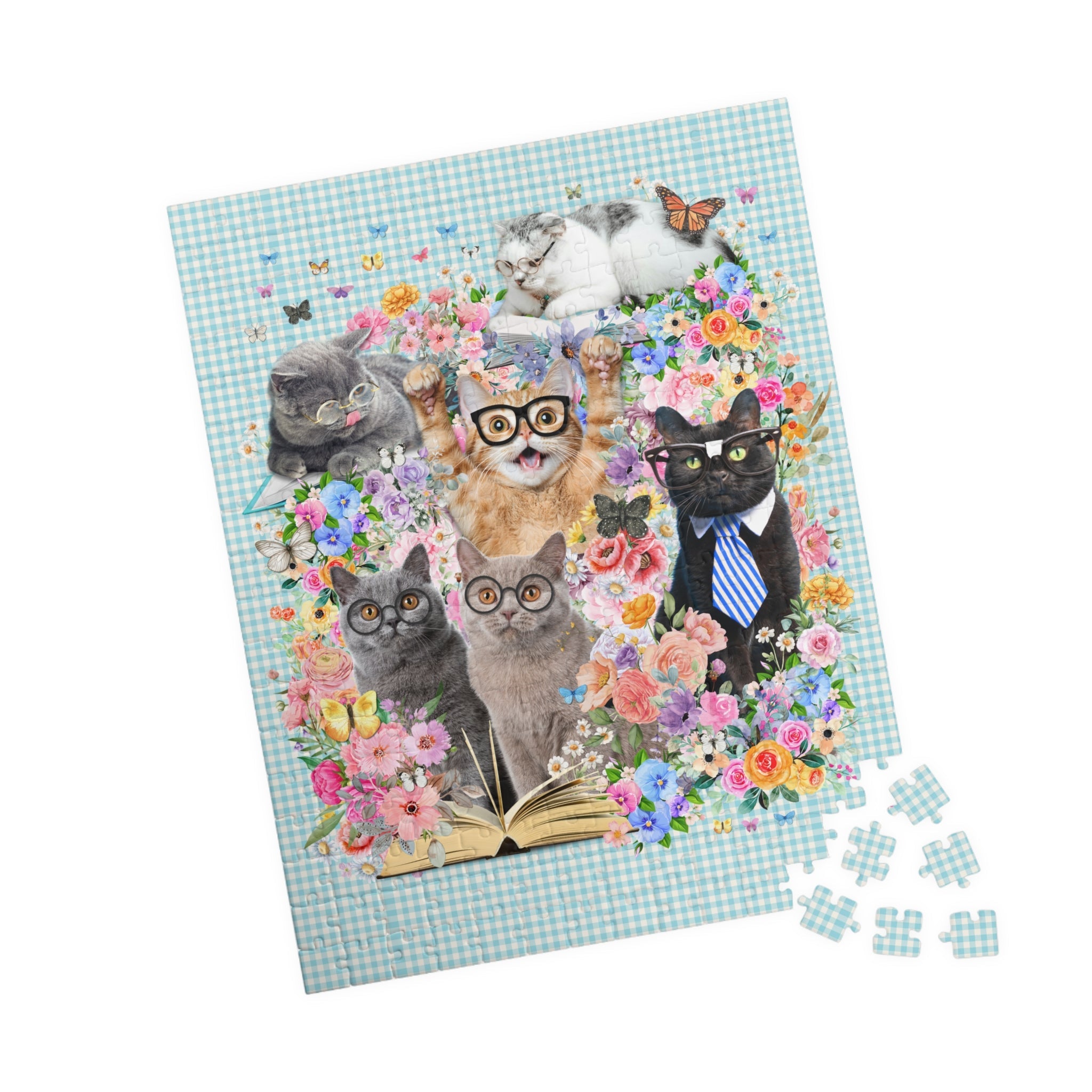 Bookish Cat Teacher Puzzle - Opal and June