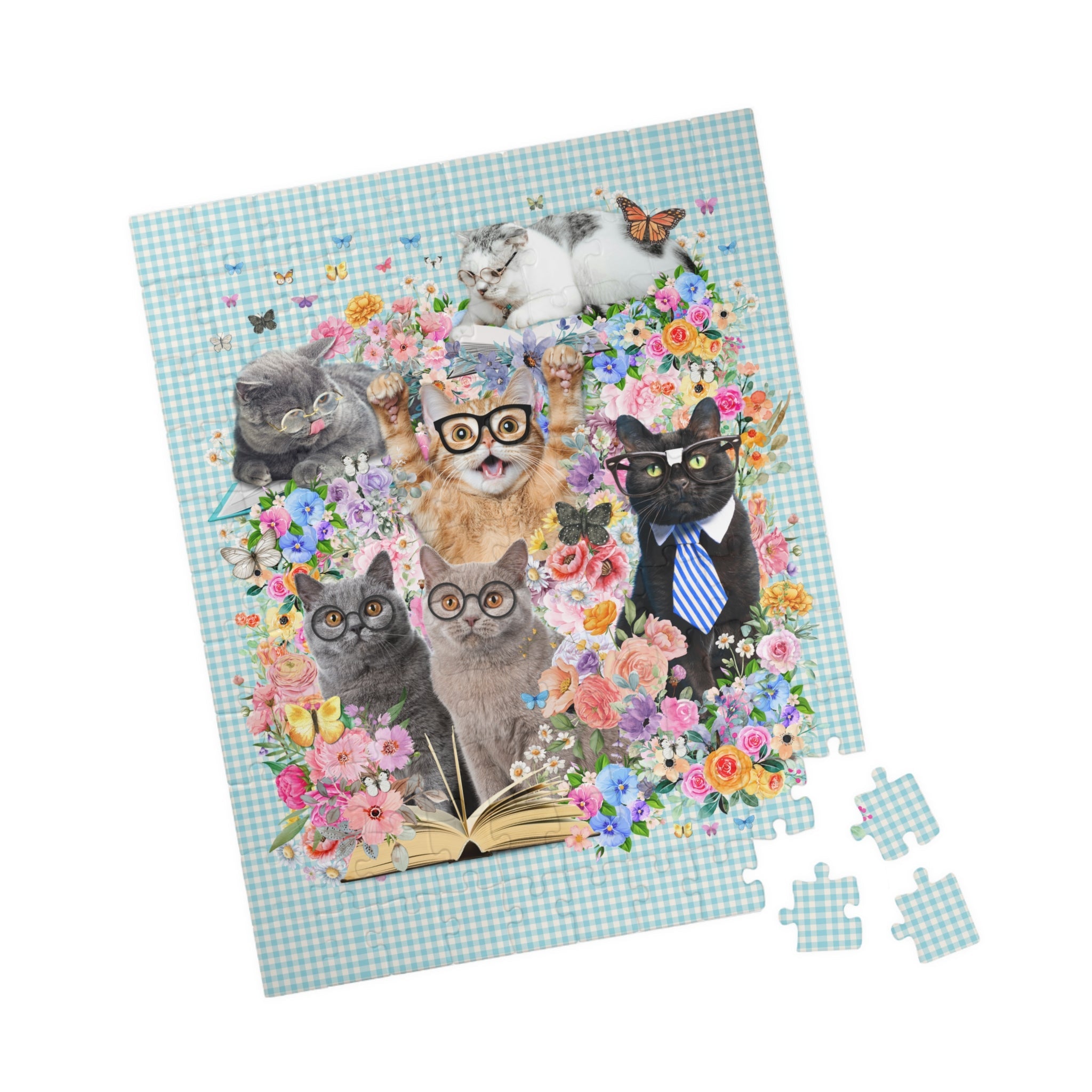 Bookish Cat Teacher Puzzle - Opal and June
