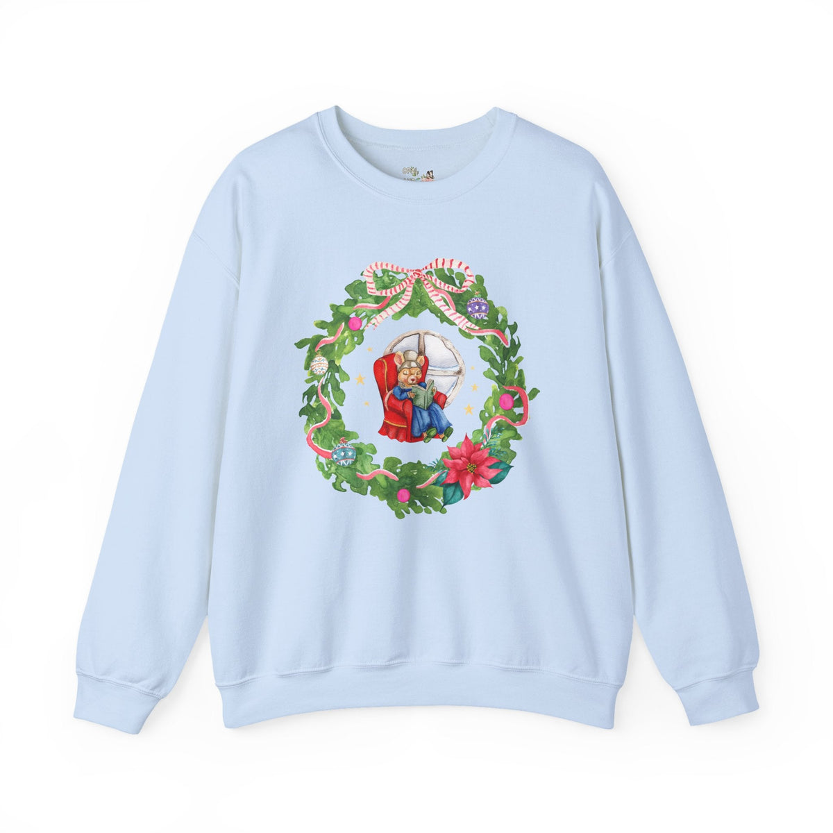Bookish Christmas Mouse Sweatshirt - Opal and June