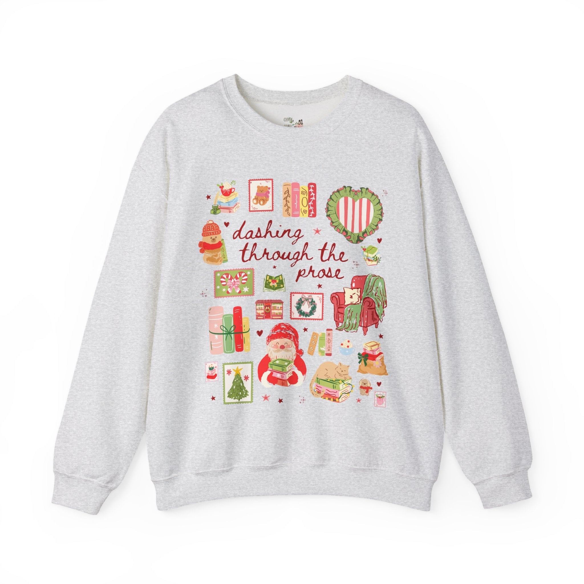 Bookish Christmas Sweatshirt for Romance Reader or School Librarian, Funny Saying Book Lover Gift Idea, Matching Holiday Shirt for Bookworm - Opal and June