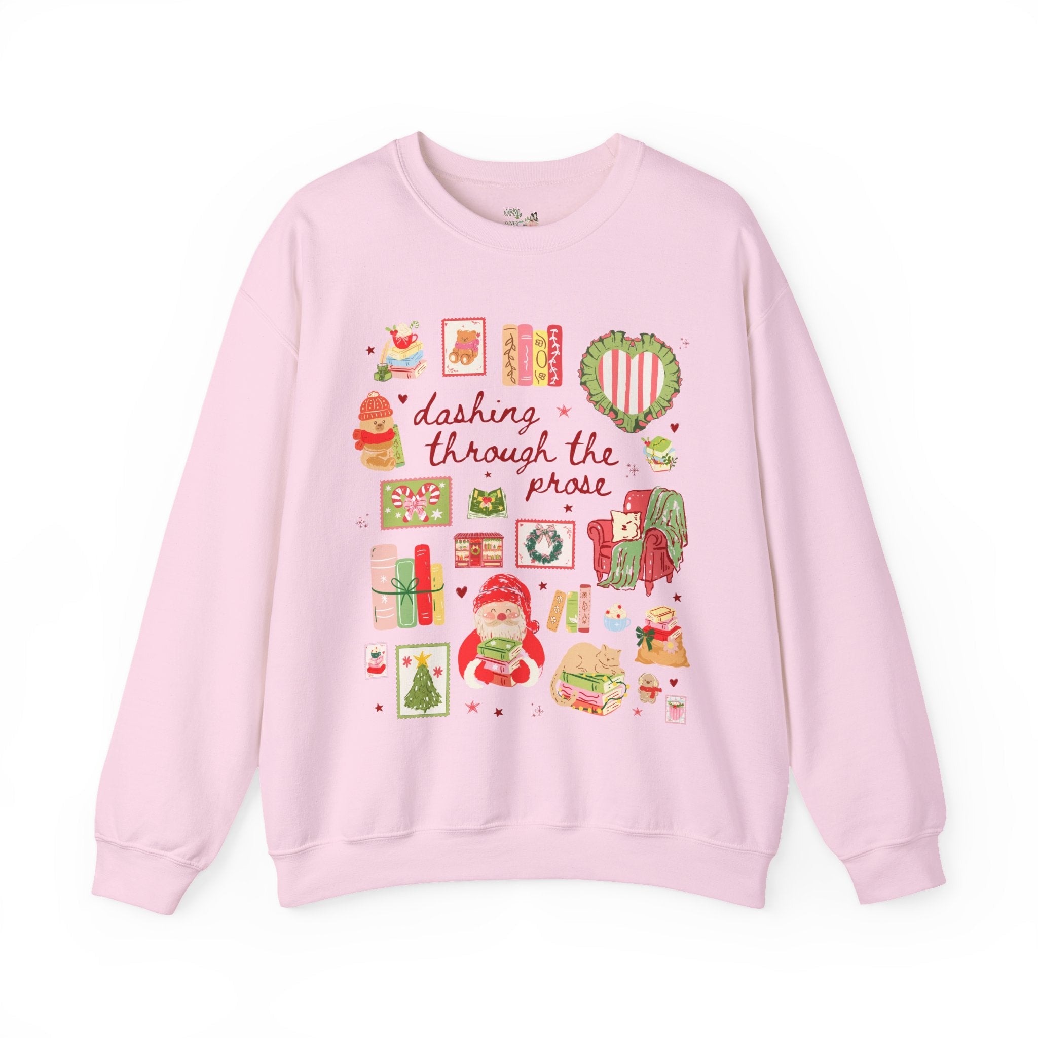 Bookish Christmas Sweatshirt for Romance Reader or School Librarian, Funny Saying Book Lover Gift Idea, Matching Holiday Shirt for Bookworm - Opal and June