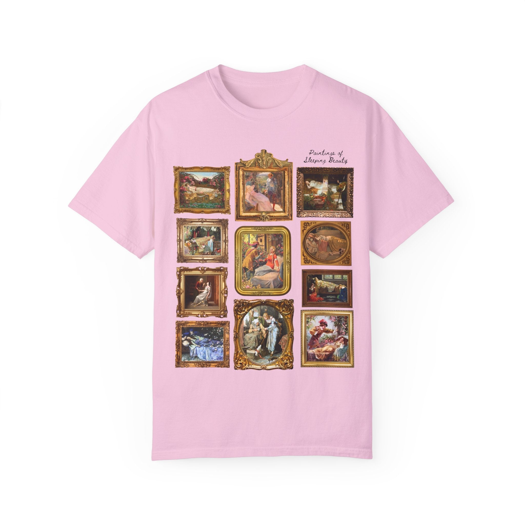 Bookish Fairy Tale Art History T-Shirt: Paintings of Sleeping Beauty, Charles Perrault, Brothers Grimm, European Folklore, 19th Century Art - Opal and June