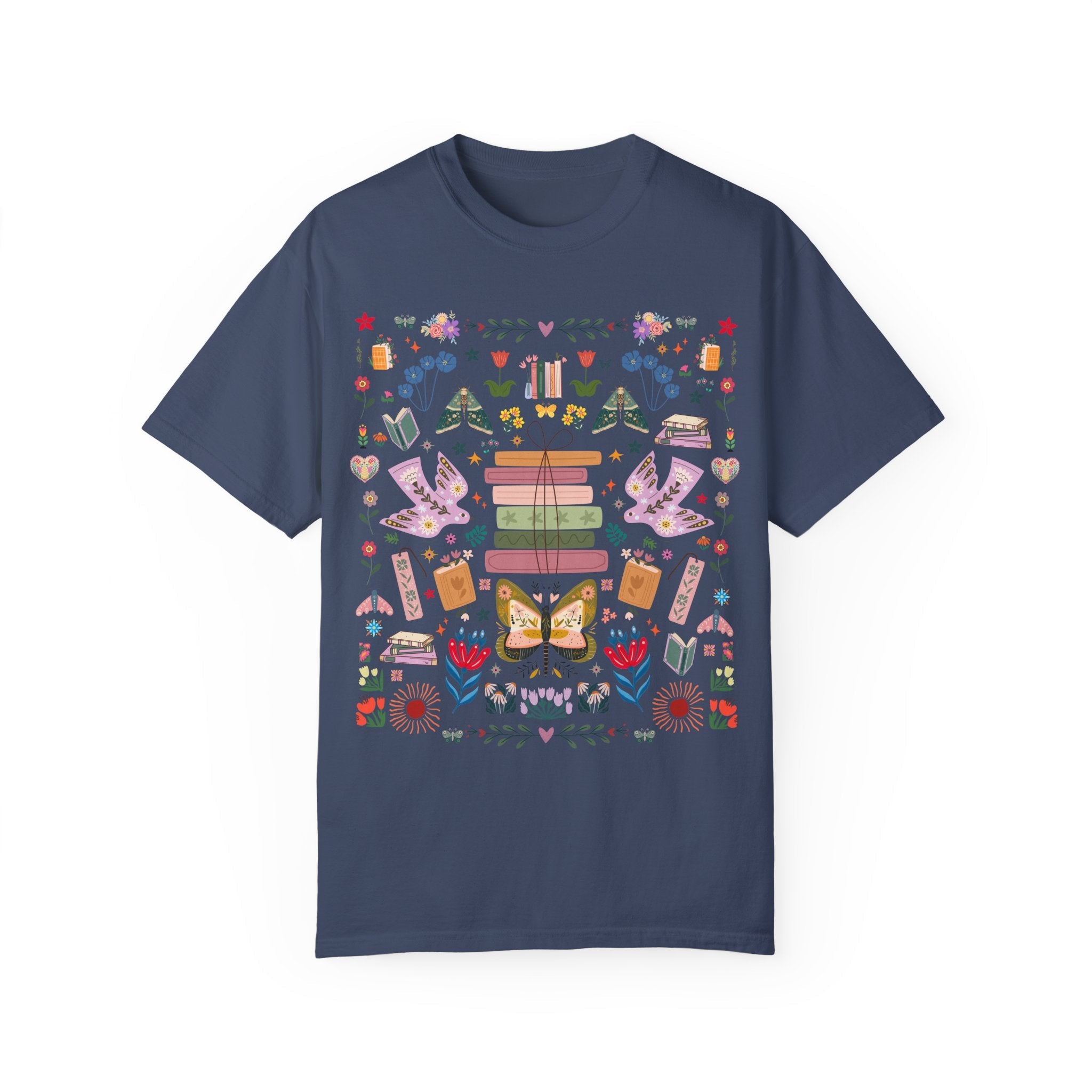 Bookish Folk Art Tee - Opal and June