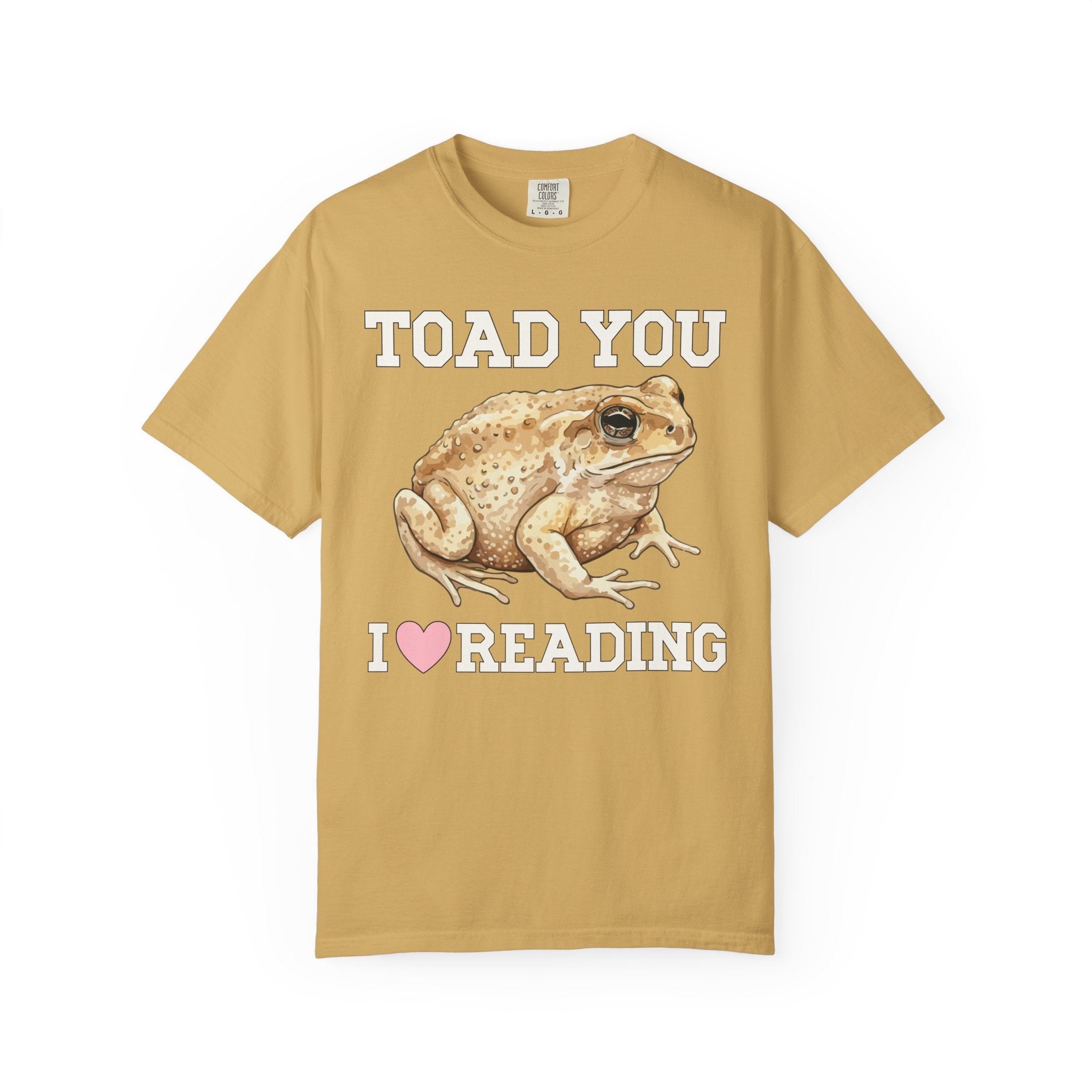 Bookish Frog Lover Tee Shirt with Cute Garden Toad: Toad You I Love Reading, Funny Amphibian Animal Lover T-Shirt for School Librarian - Opal and June