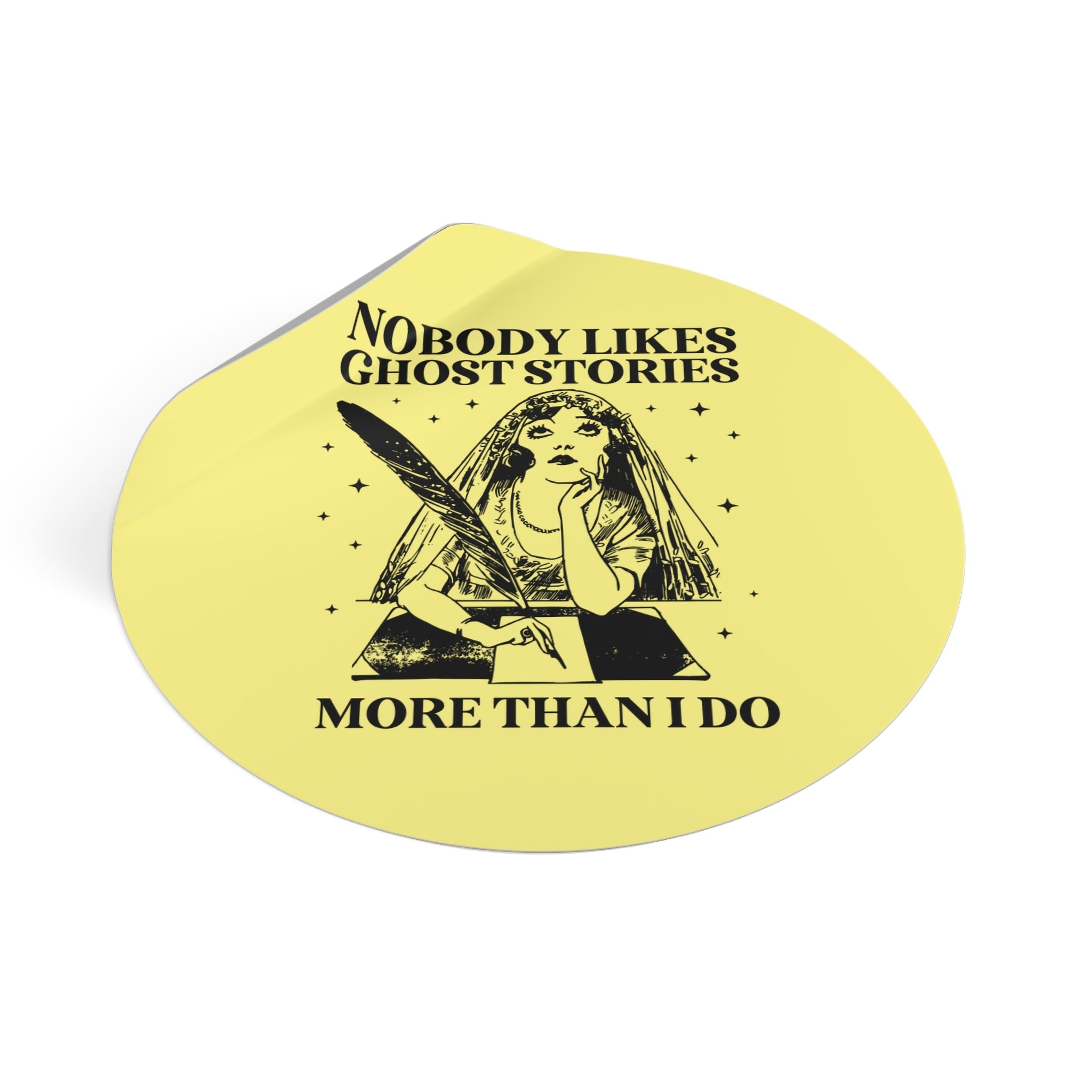 Bookish Halloween Sticker for Horror Book Author or Friend Who Loves Ghost Stories, Funny Book Lover Gift Idea for Spooky Season or Fall - Opal and June