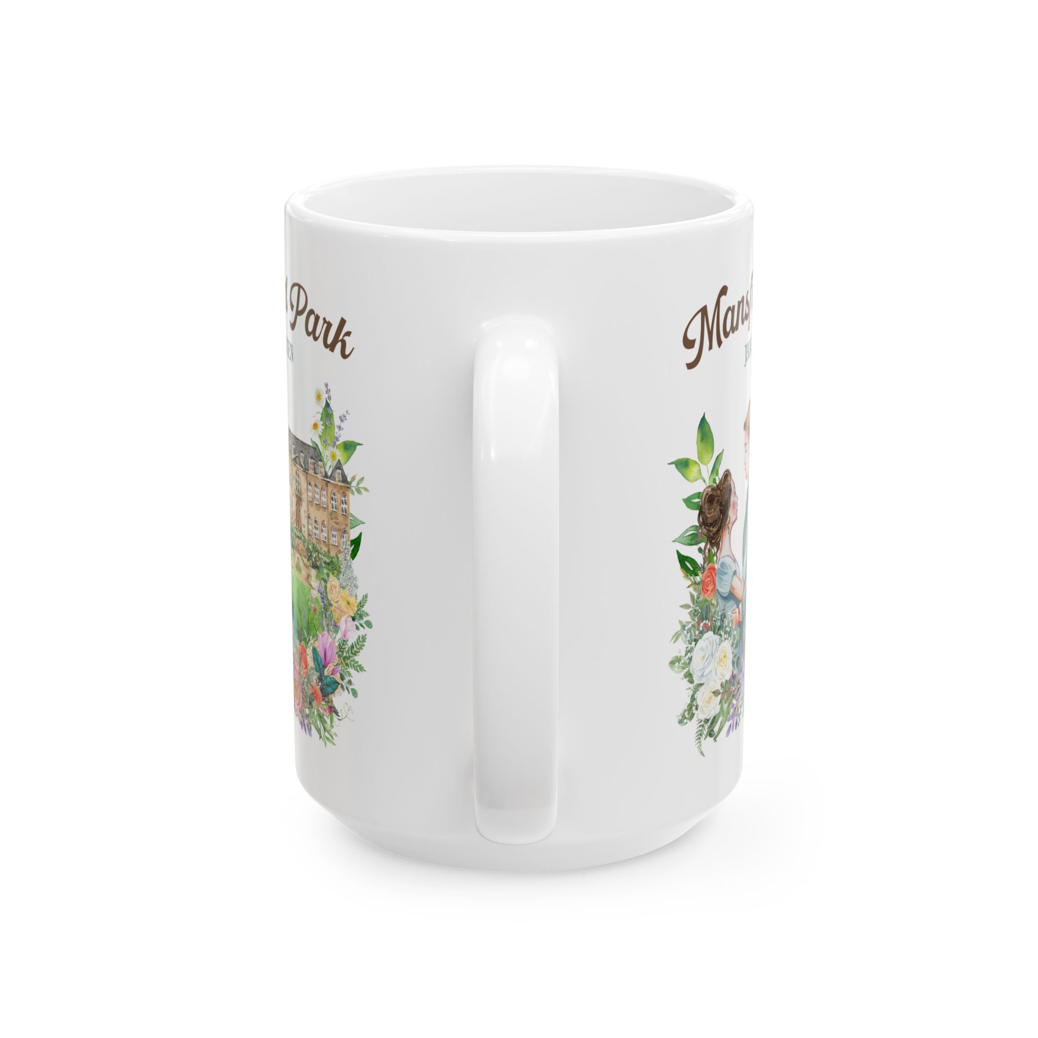 Bookish Jane Austen Mug for Romance Reader: Mansfield Park by Jane Austen | Nineteenth Century English Literature, Gift for Librarian - Opal and June
