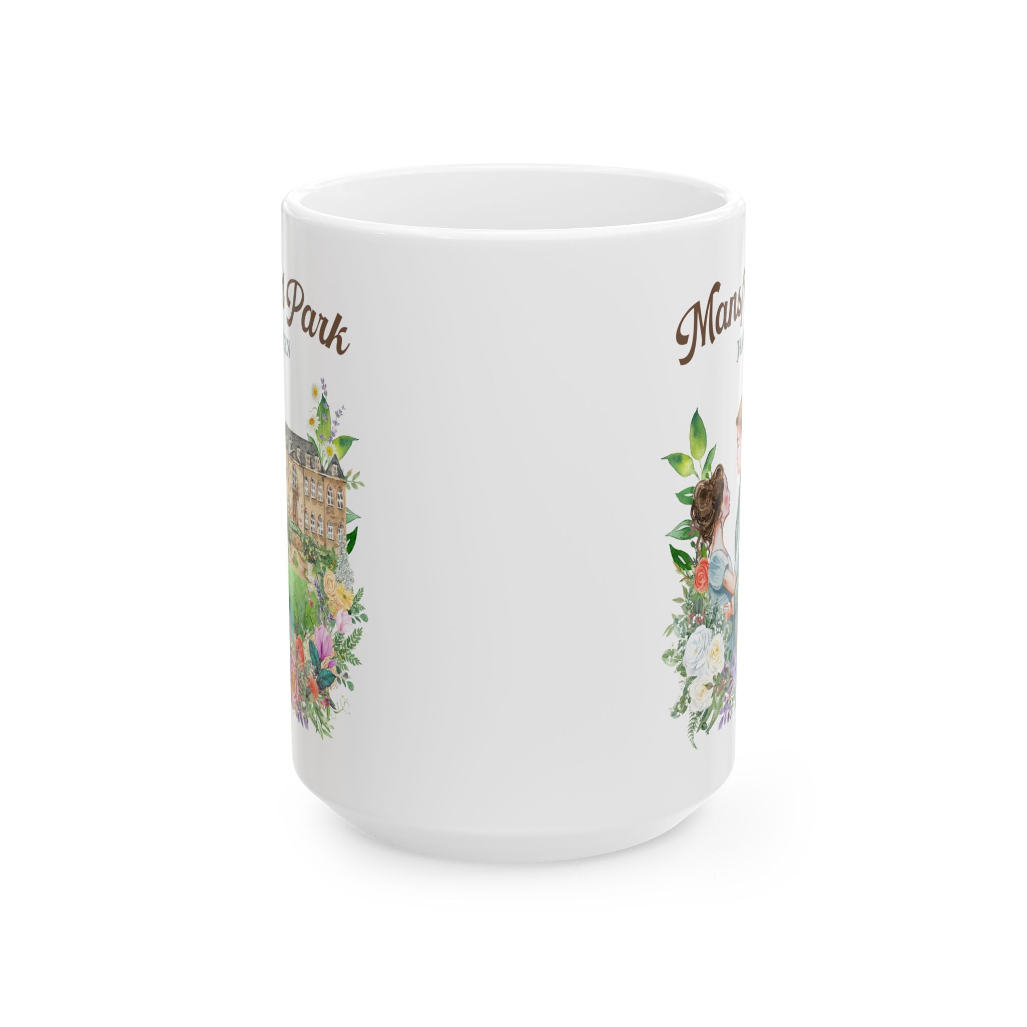 Bookish Jane Austen Mug for Romance Reader: Mansfield Park by Jane Austen | Nineteenth Century English Literature, Gift for Librarian - Opal and June