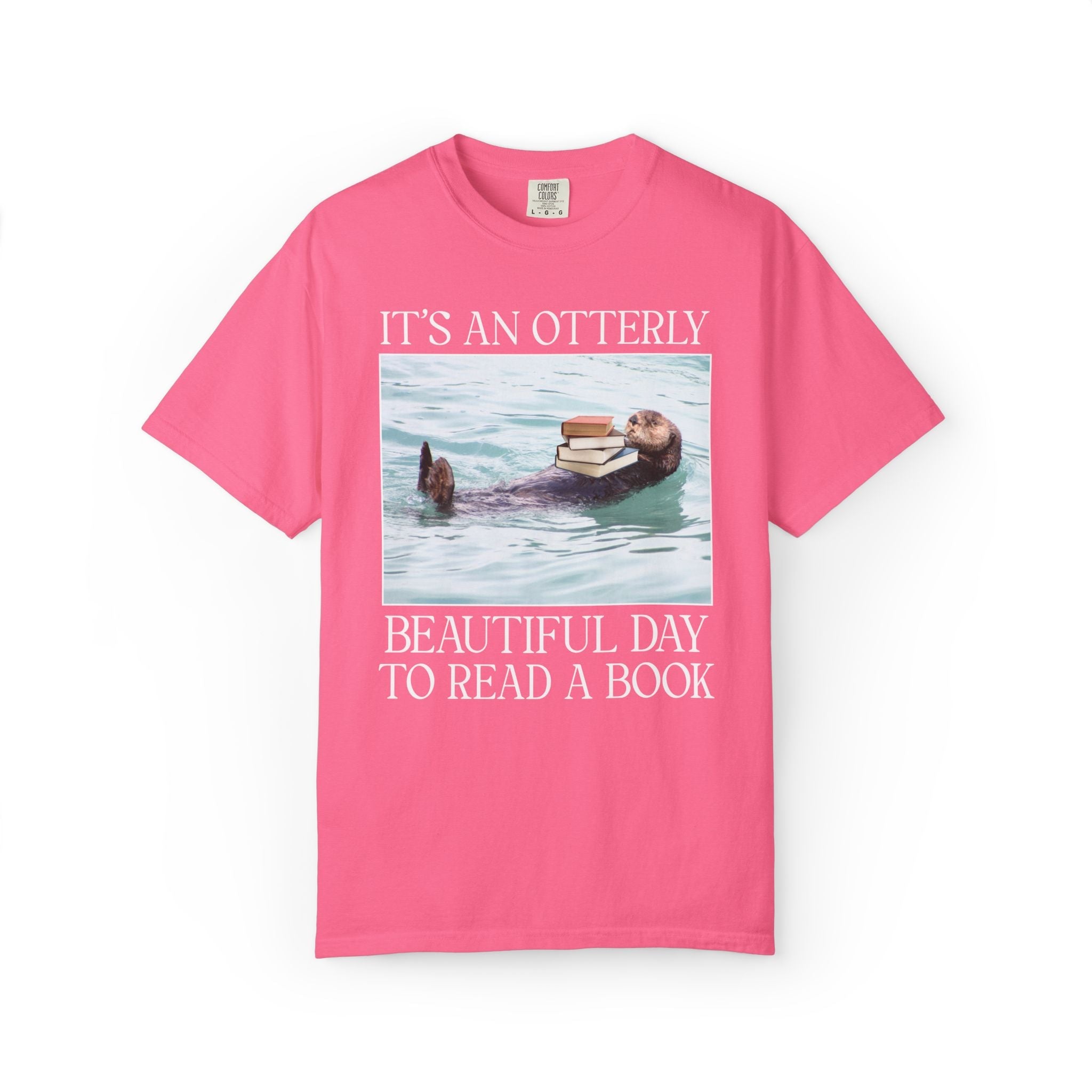 Bookish Otter Tee Shirt for Friend Who Loves Reading: It's an Otterly Beautiful Day to Read a Book, Cute Book Lover T-Shirt for Animal Lover - Opal and June