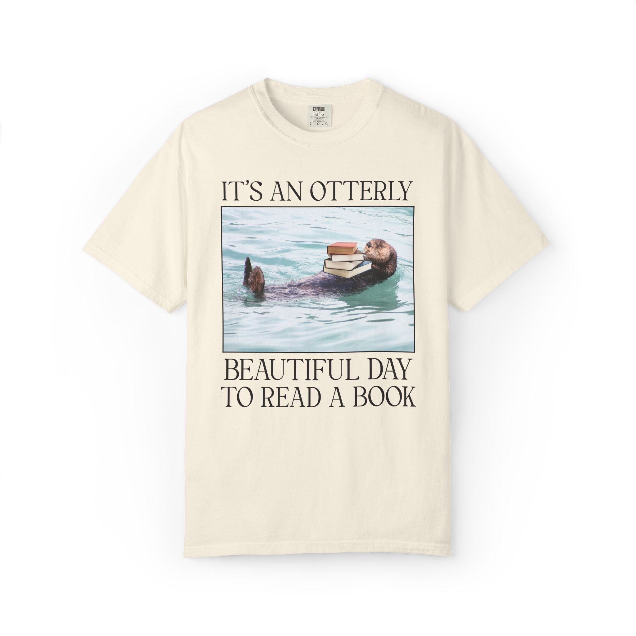 Bookish Otter Tee Shirt for Friend Who Loves Reading: It's an Otterly Beautiful Day to Read a Book, Cute Book Lover T-Shirt for Animal Lover - Opal and June