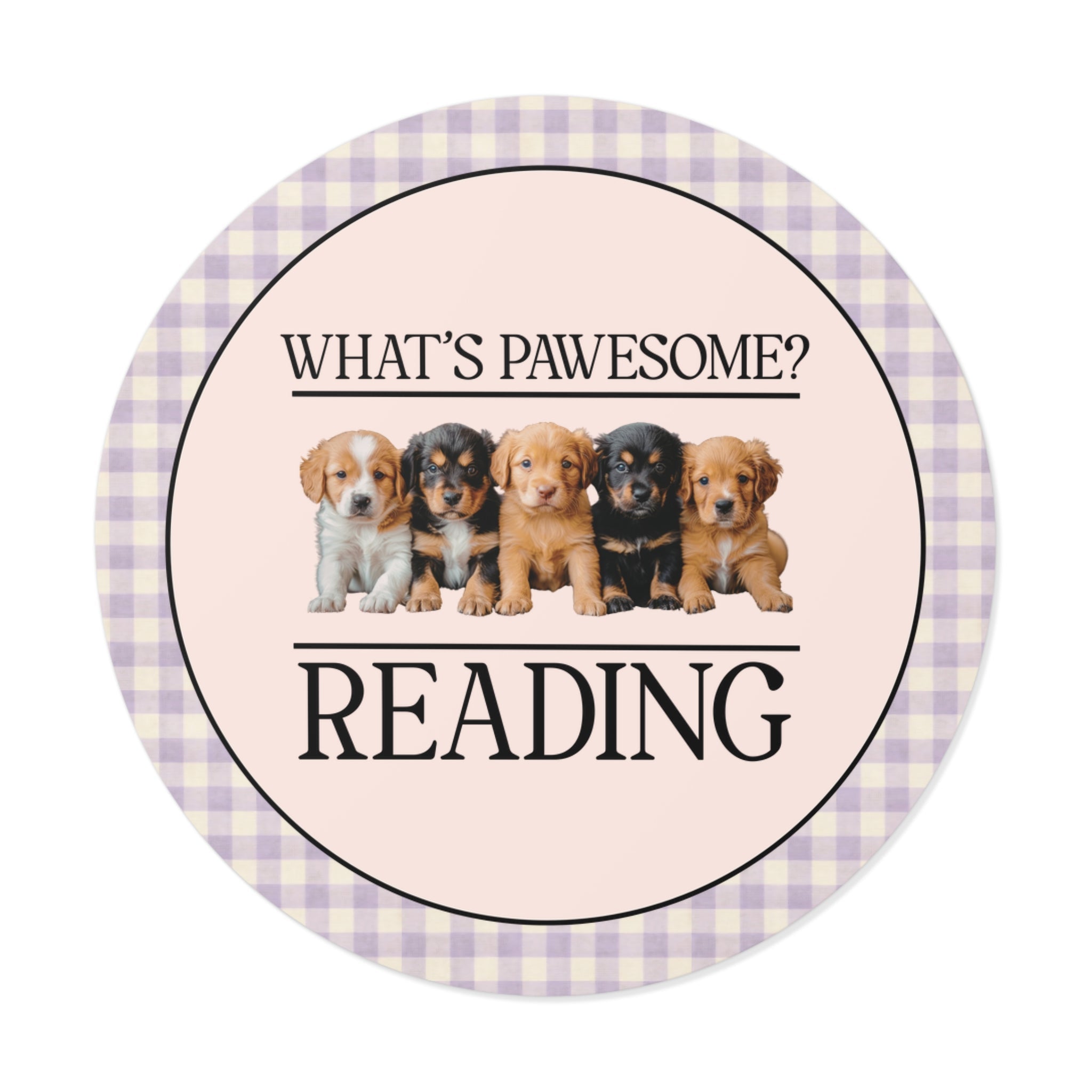 Bookish Puppy Sticker: What's Pawesome? Reading - Opal and June